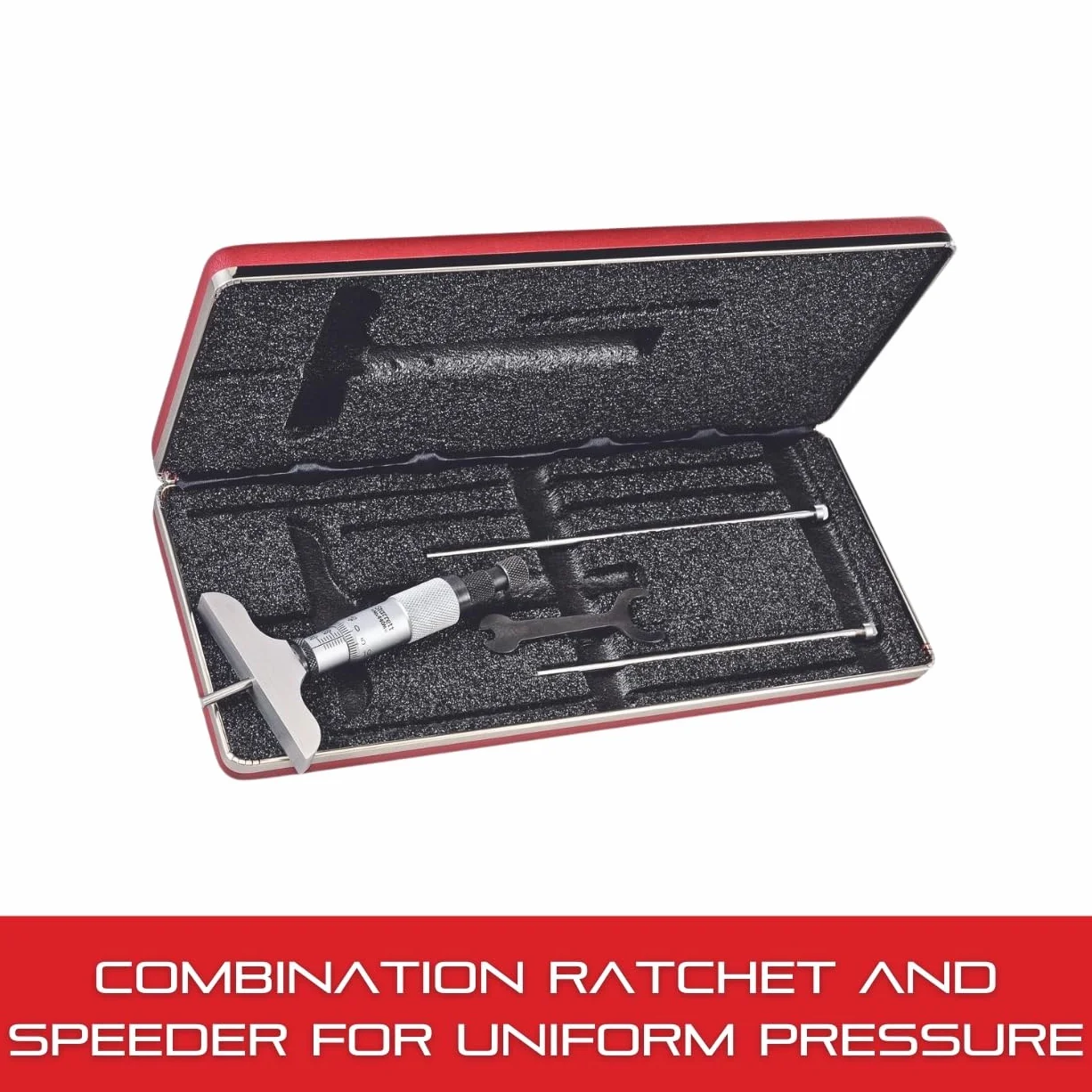 Starrett 440MZ-75RL Micrometro profondità 0-75 mm base 63,5 mm cricchetto bloccaggio