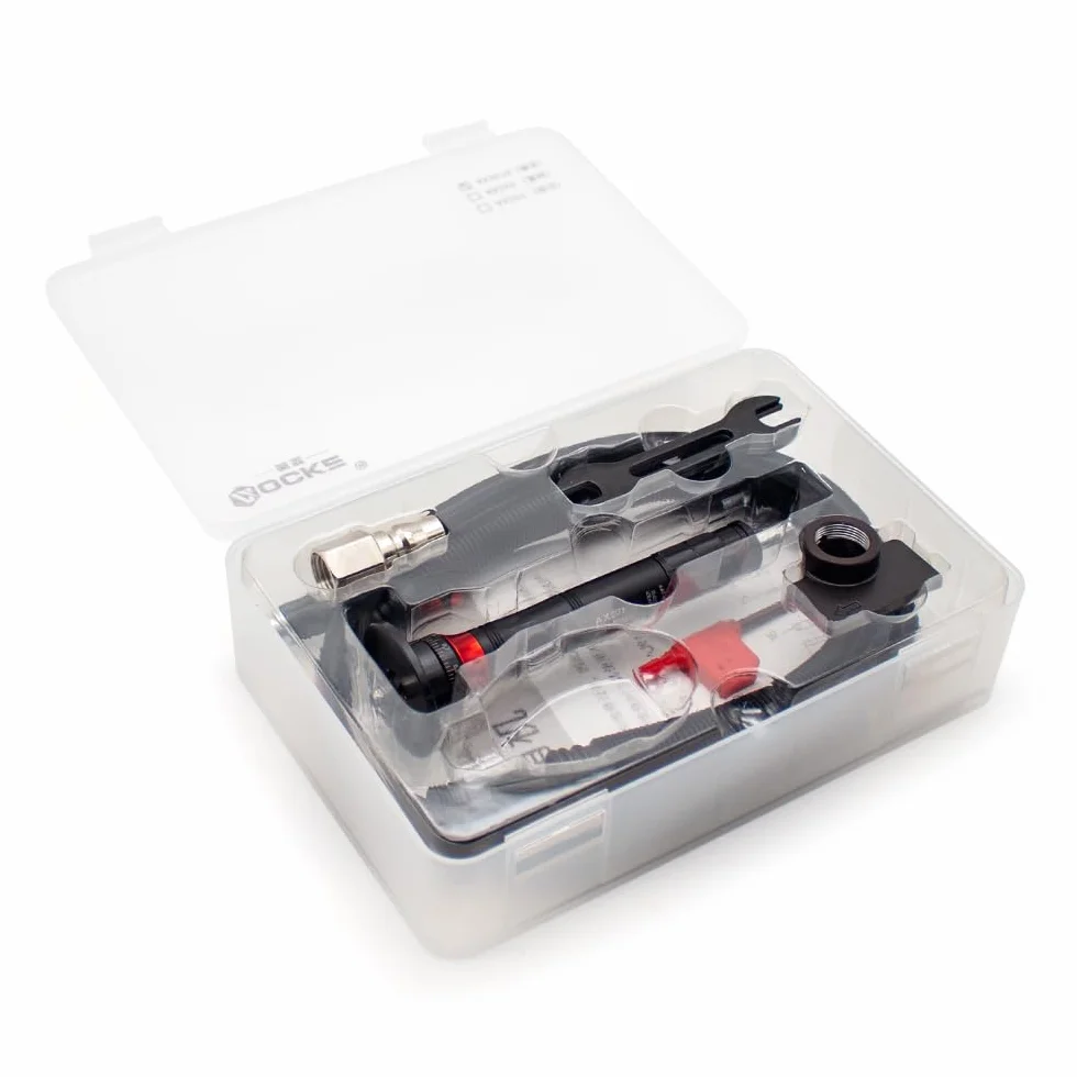 Toplionace Mini Smussatrice Pneumatica, Strumento per Smusso di Sbavatura in Metallo Regolabile in Mano con 2 Lame Originali 0.1-C0.9mm (AX207S)