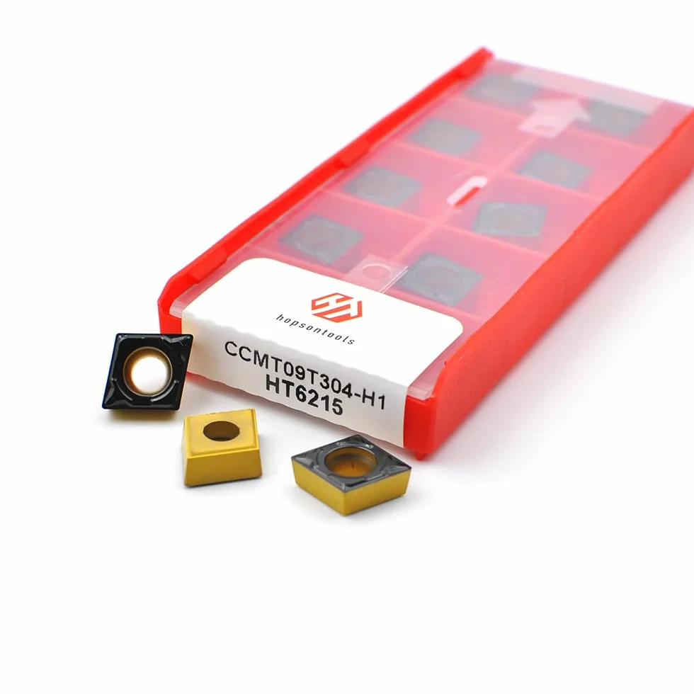 Inserti per tornitura CCMT32.51 CCMT09T304-PF metallo duro integrale per taglio finitura acciaio 10 pezzi