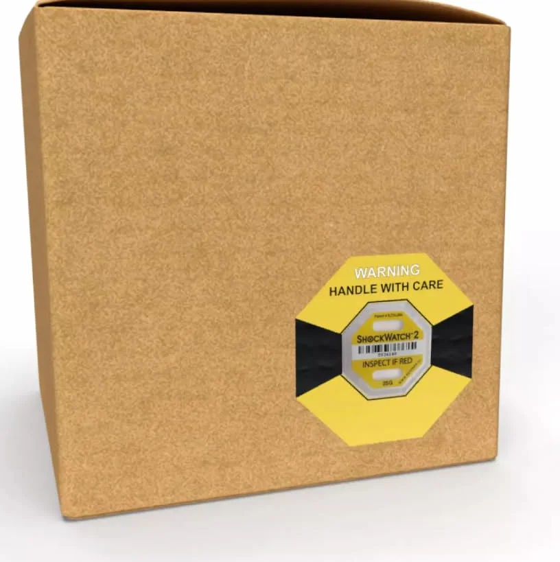 StickersLab - 10 Indicatori di Impatto verticale bidirezionale Shockwatch 2 (Sensitivity 25G)