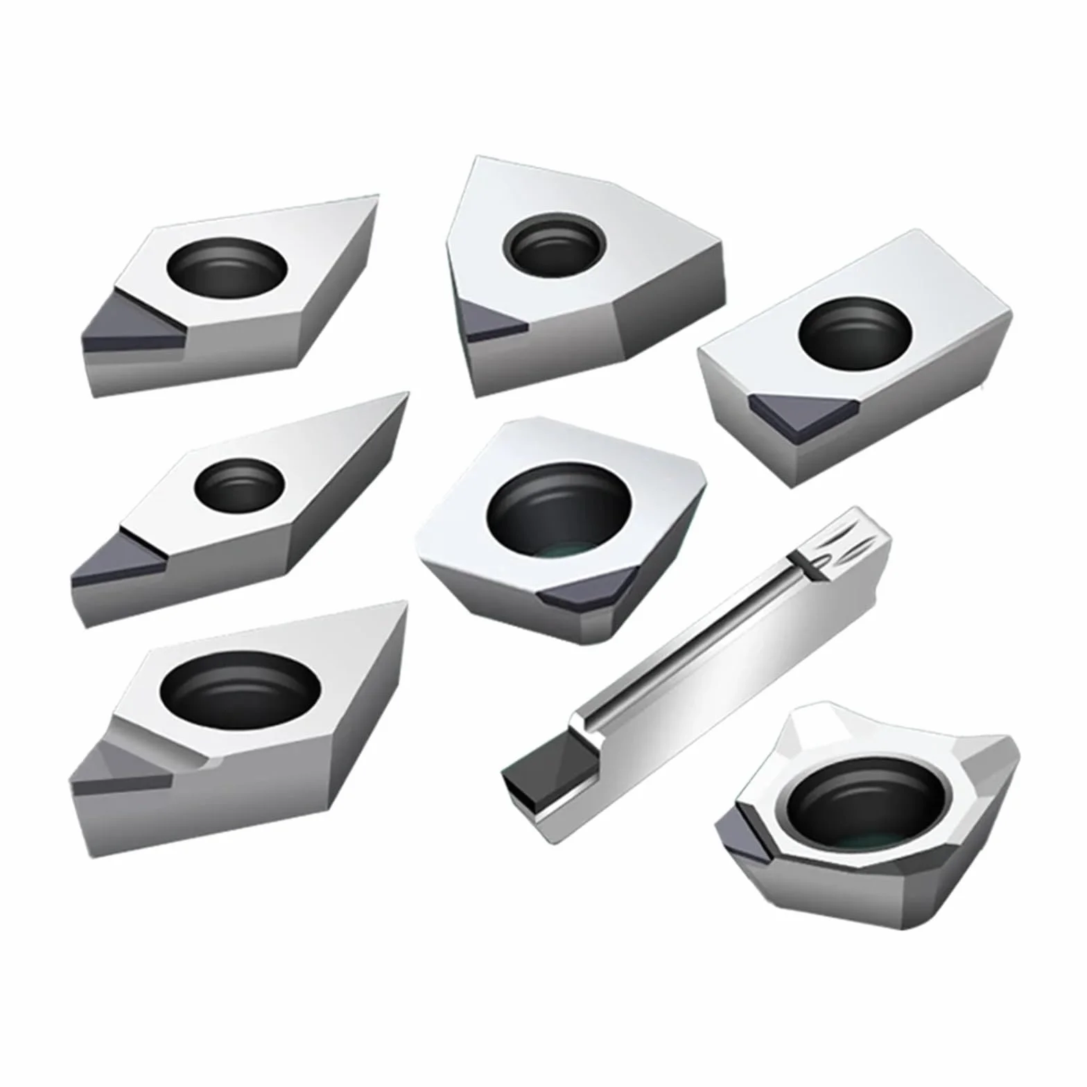 Inserti da taglio APKT1604 PCD 10PCS per fresa in lega di alluminio CNC