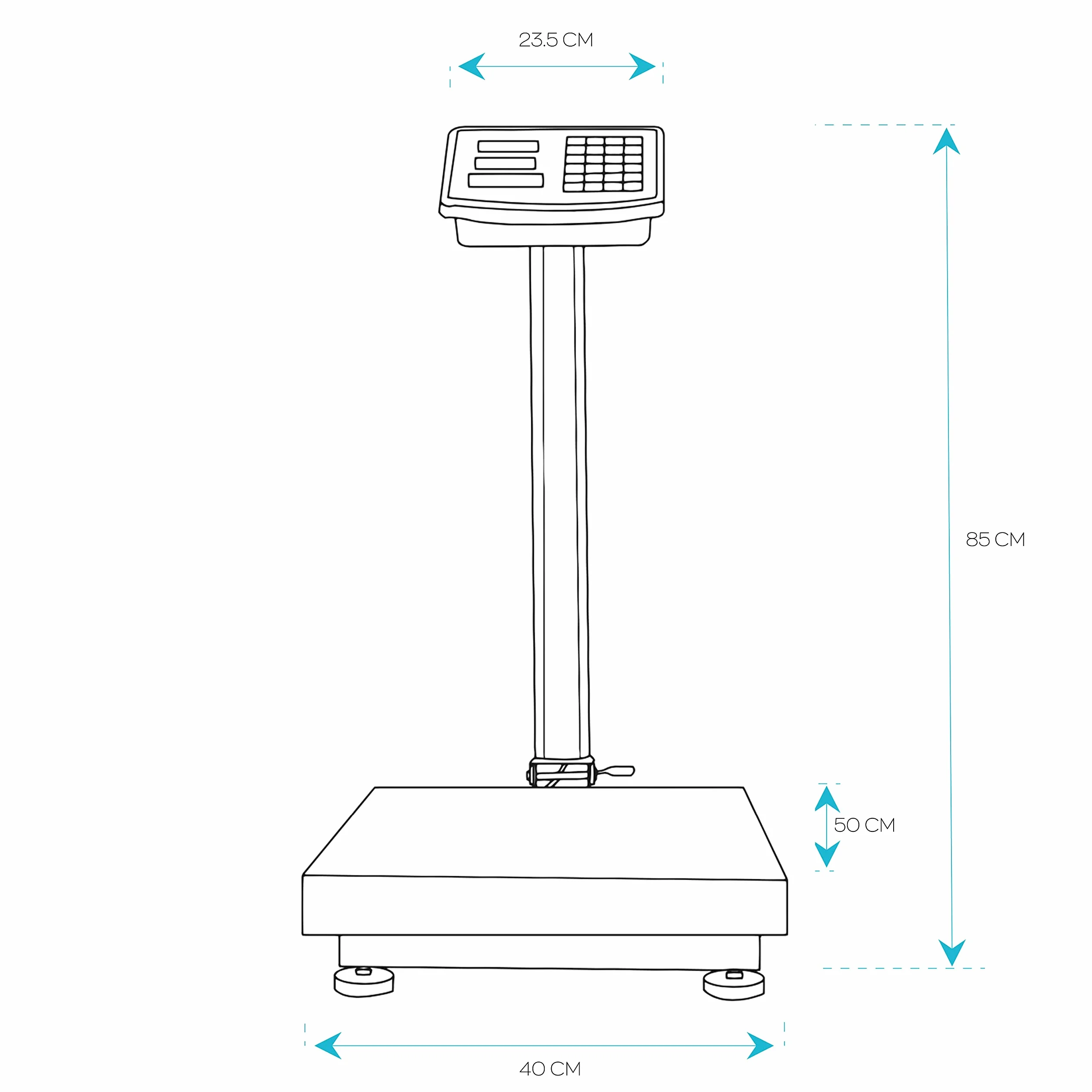 Bilancia Industriale Digitale AGRAM 300 300 kg Piattaforma Elettronica LCD CE