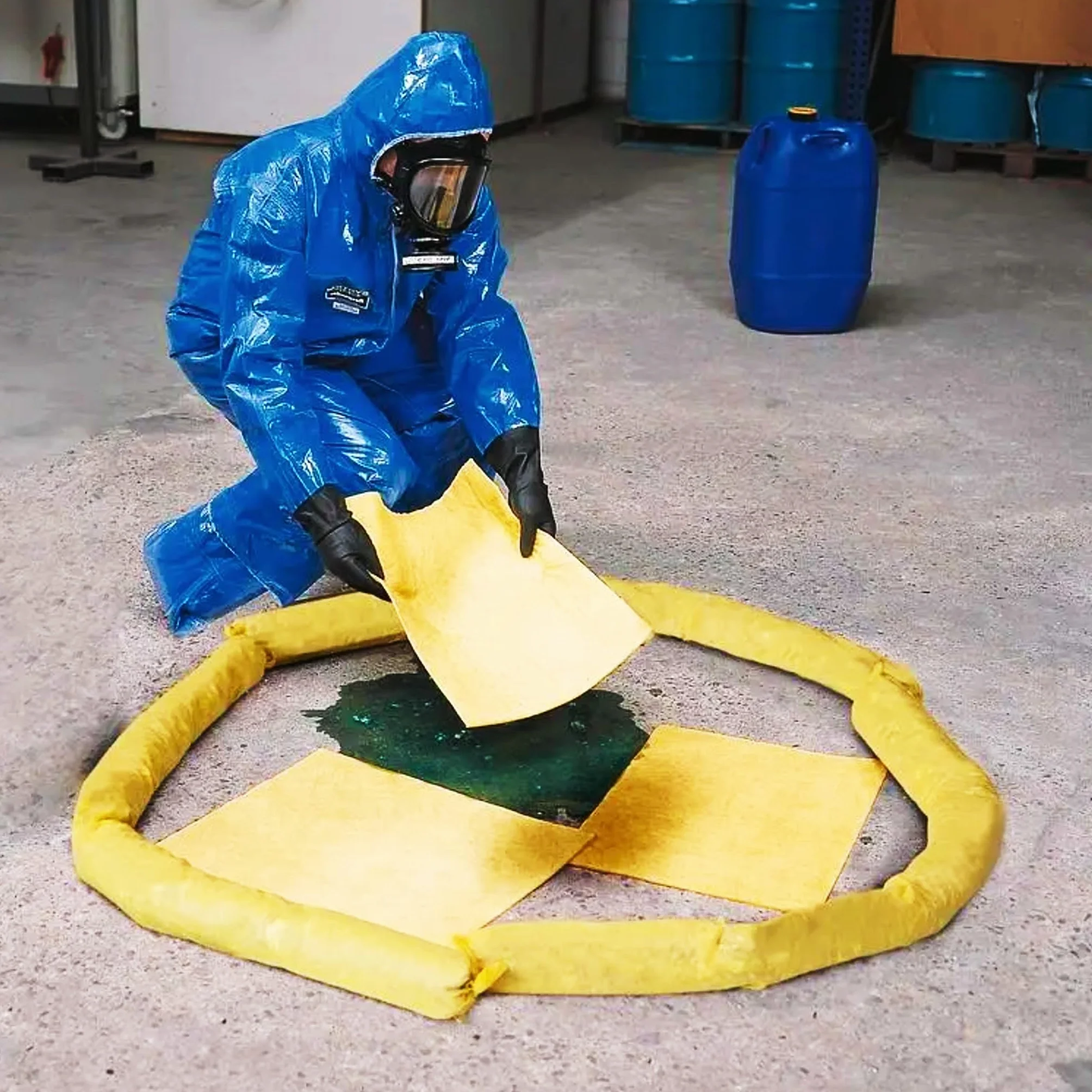 Bricoloco - Panno assorbente industriale ad alta resistenza, per la pulizia e la prevenzione delle fuoriuscite chimiche in officine e laboratori. Assorbitore di acqua, oli, idrocarburi e prodotti