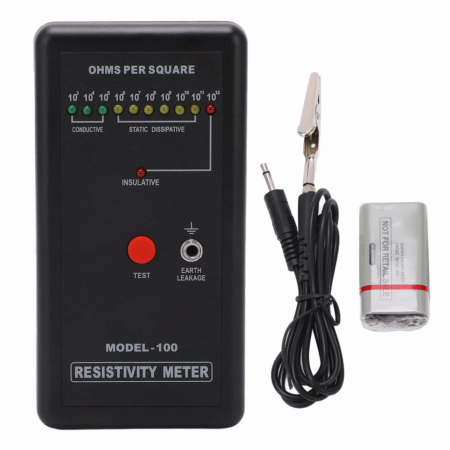 Tester di Resistenza Superficiale Messa a Terra Misurare la Resistività Elettricità Antistatica