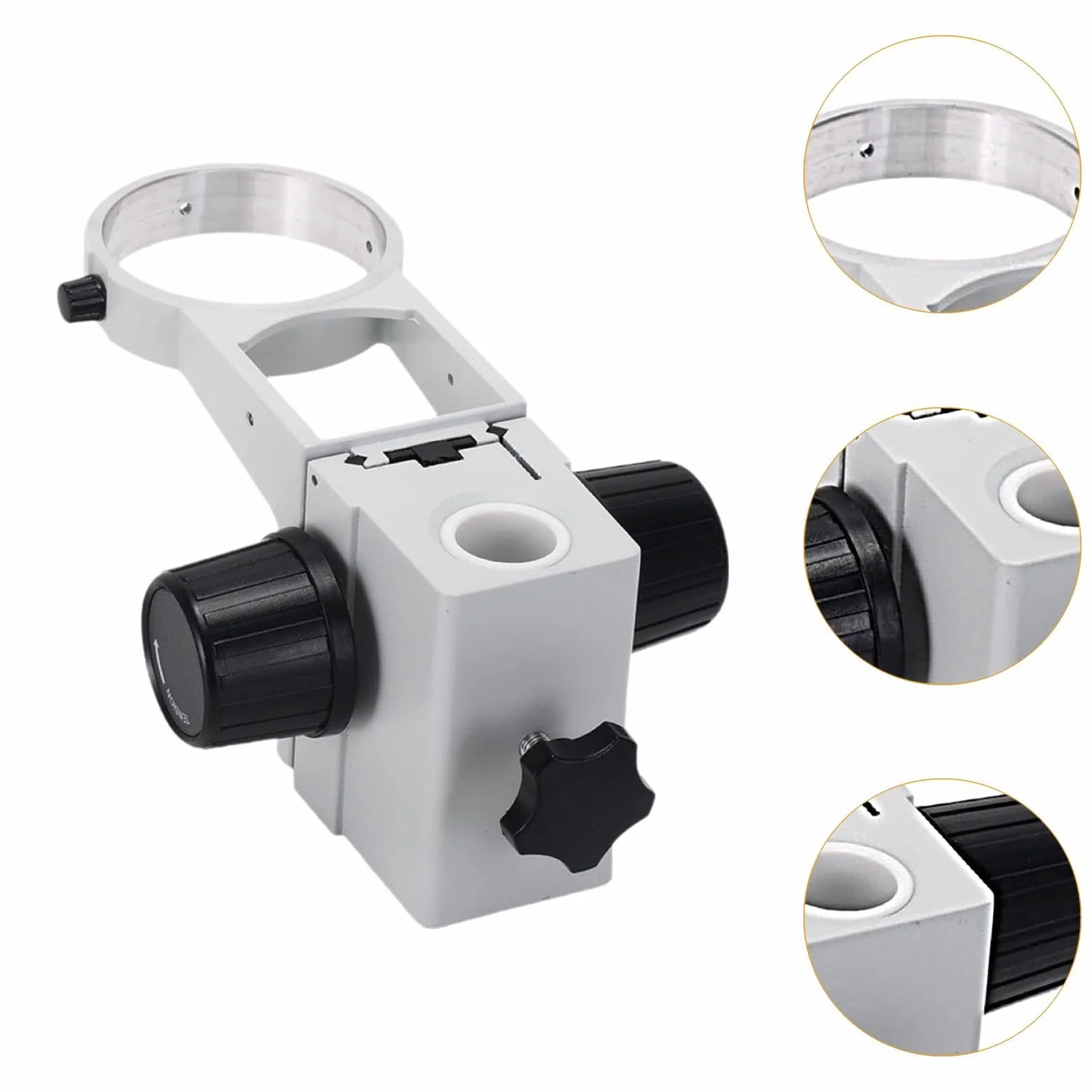 Milageto Staffa per Messa a Fuoco Microscopio Stereo 50 mm Fissaggio Manuale