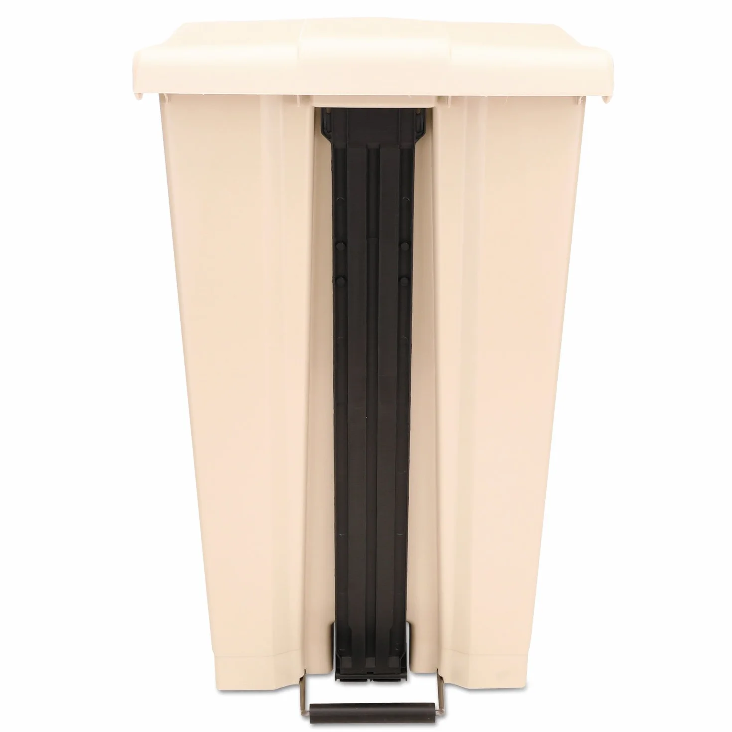 Rubbermaid Commercial Products FG614600 StepOn Cestino a Pedale in Plastica, HDPE, Rettangolare, 87 L, Beige
