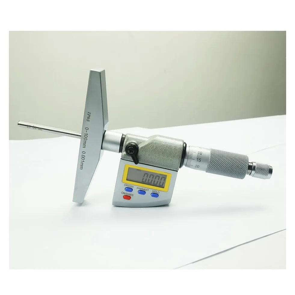 Micrometro di Profondità Digitale IP65 0-100 mm Risoluzione 0,001 mm Intercambiabile