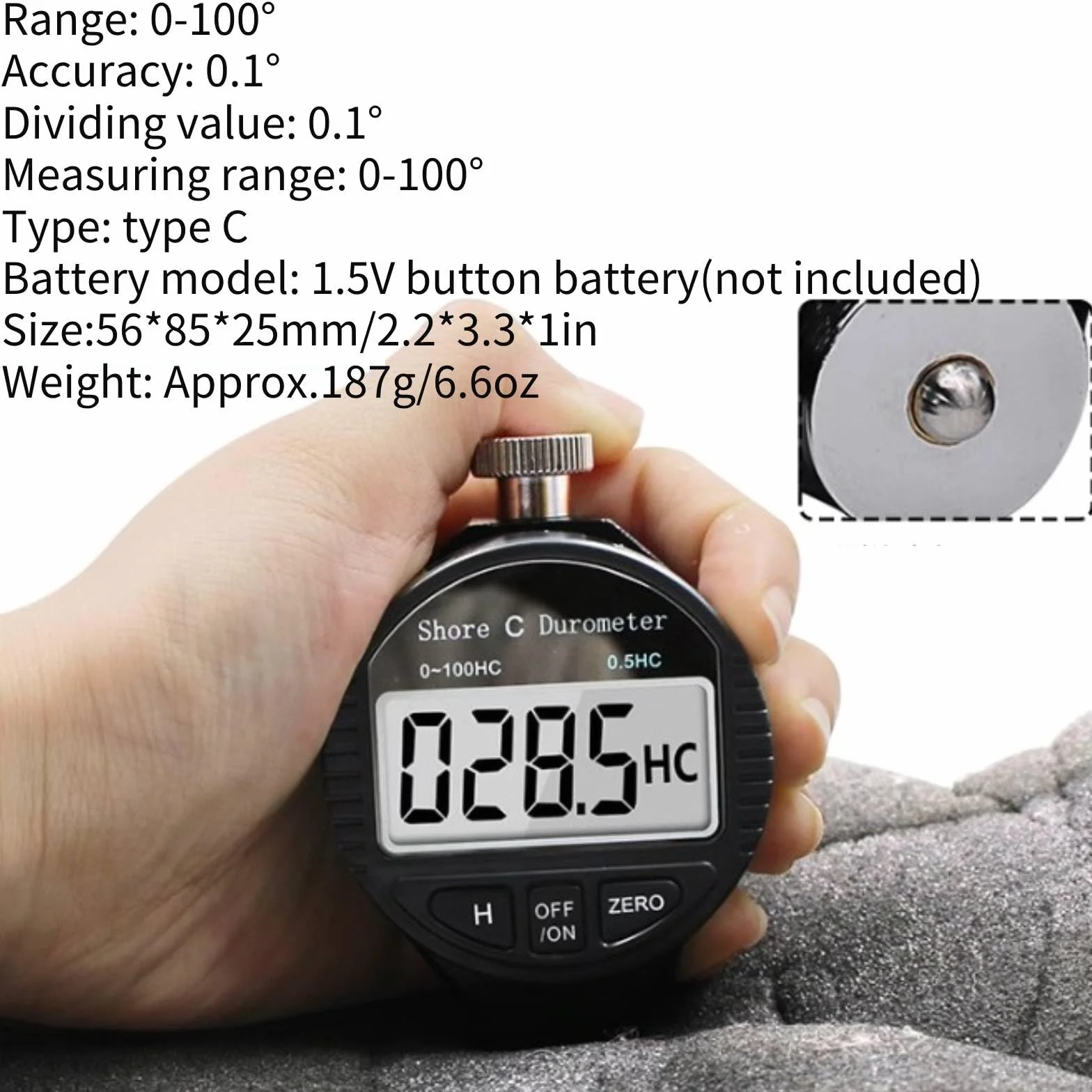 Misuratore di durezza digitale 100HD C durometro Lee LCD