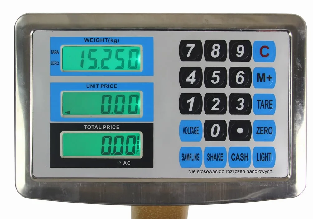 Bilancia Elettronica Industriale Display Digitale Acciaio Piattaforma Pieghevole 60kg