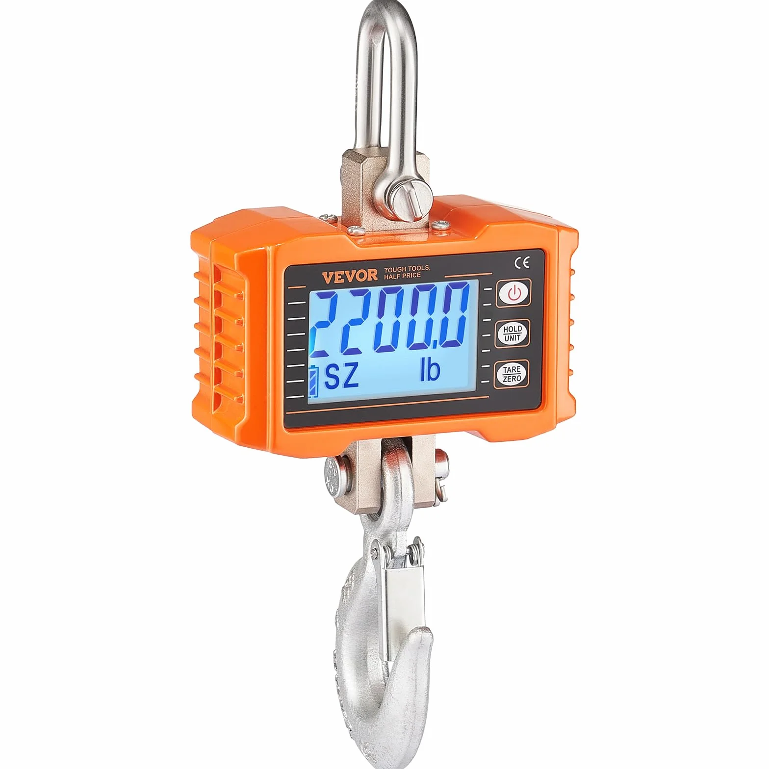 VEVOR Bilancia per Gru Digitale 1000 kg Industriale Sospesa Telecomando Cassa Alluminio Pressofuso Schermo LCD