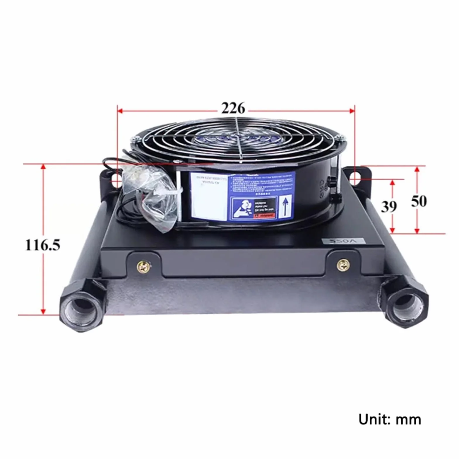 Raffreddatore ad aria idraulico da 1/2" Raffreddamento ad olio AF1025T-CA Ventola di scambio termico del radiatore raffreddato ad aria Ampiamente applicabile(AC 220V)