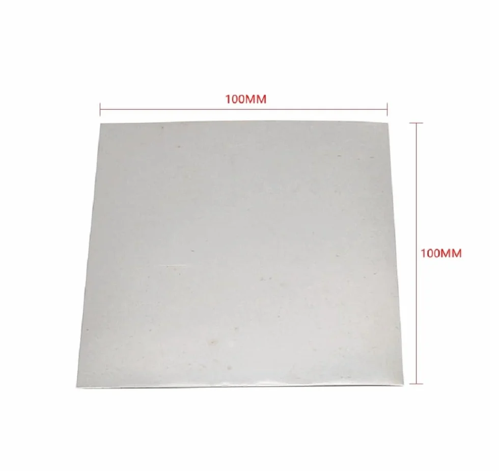 1PCS Lunghezza E Larghezza 100X100MM Spessore 0.05-1.0MM Alta Purezza Fiocco Di Tungsteno Metallo Foglio Di Tungsteno Per La Ricerca Scientifica E L'esperimento W>=99,99% (Quadrato,0.05MM)