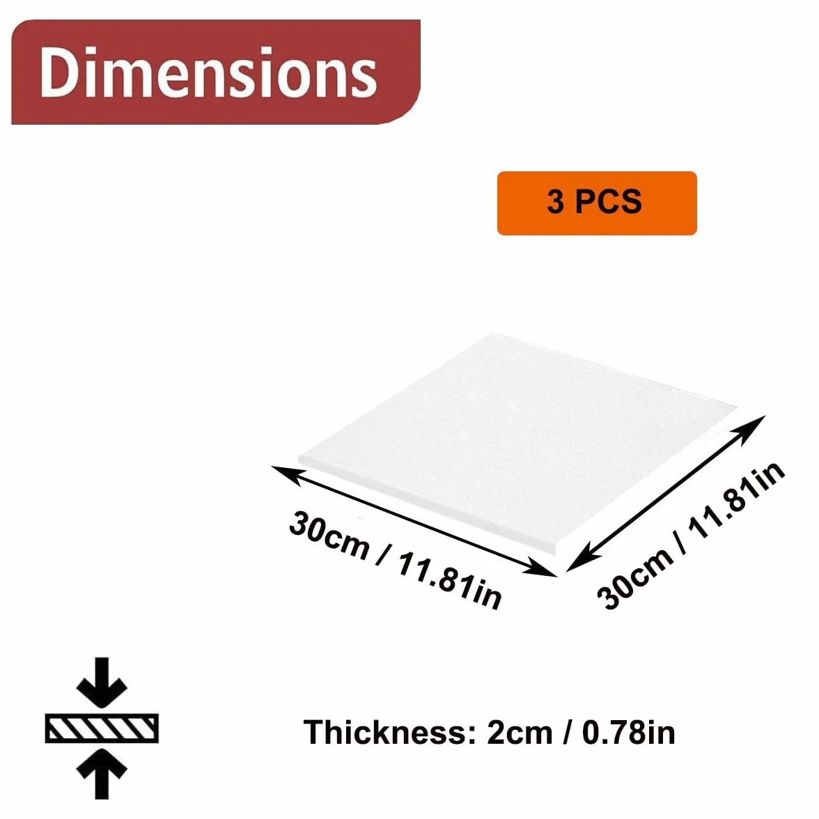 Pannello isolante termico in fibra ceramica ad alta temperatura - Confezione da 3 - Isolamento ignifugo e ignifugo