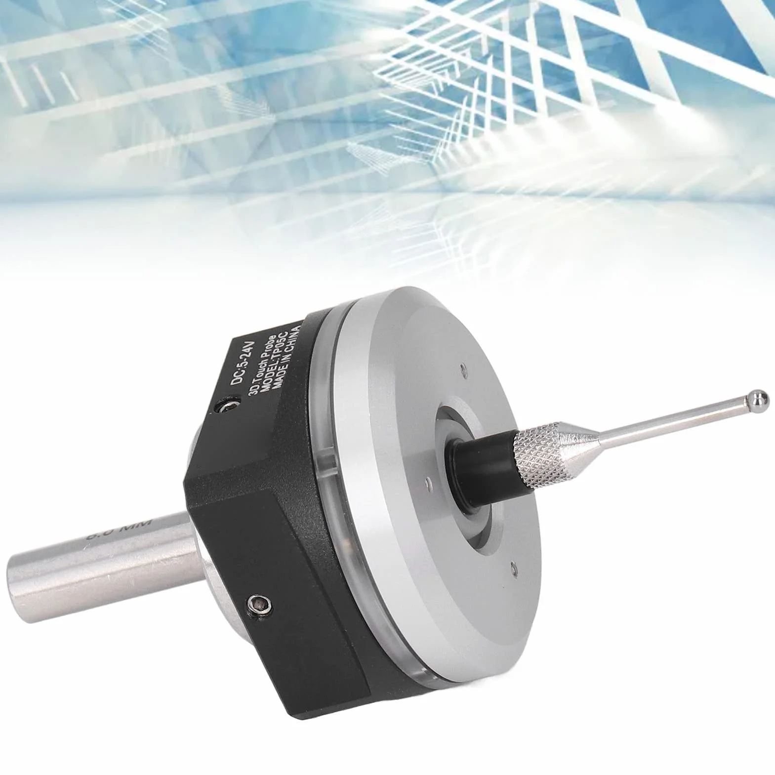Sonda Cnc 3D Touch Probe Edge Finder Alta Precisione Sfera Acciaio Tungsteno DC 5~24V