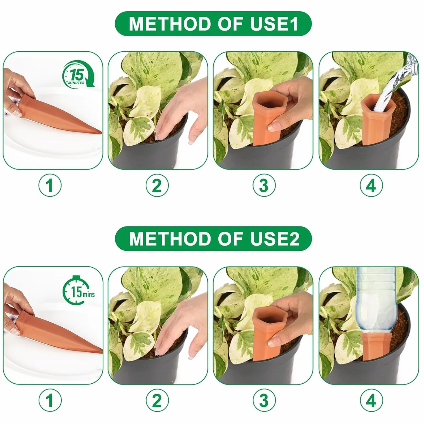 Coni Irrigatori per Piante,Strumenti per Irrigazione,Irrigazione Automatica per Piante da Interno,Kit da 8 Coni per Piantes,Pianta Acqua Dispositivi per Giardino Casa All'aperto per Vacanza