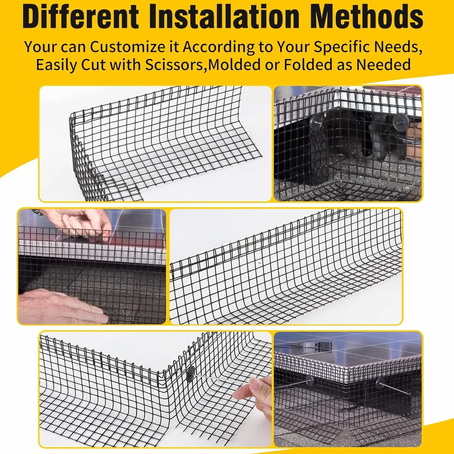 Griglia di Protezione per Pannello Solare in Rotolo,30 m x 20 cm,Acciaio Inox Rivestimento in PVC,per Esterni