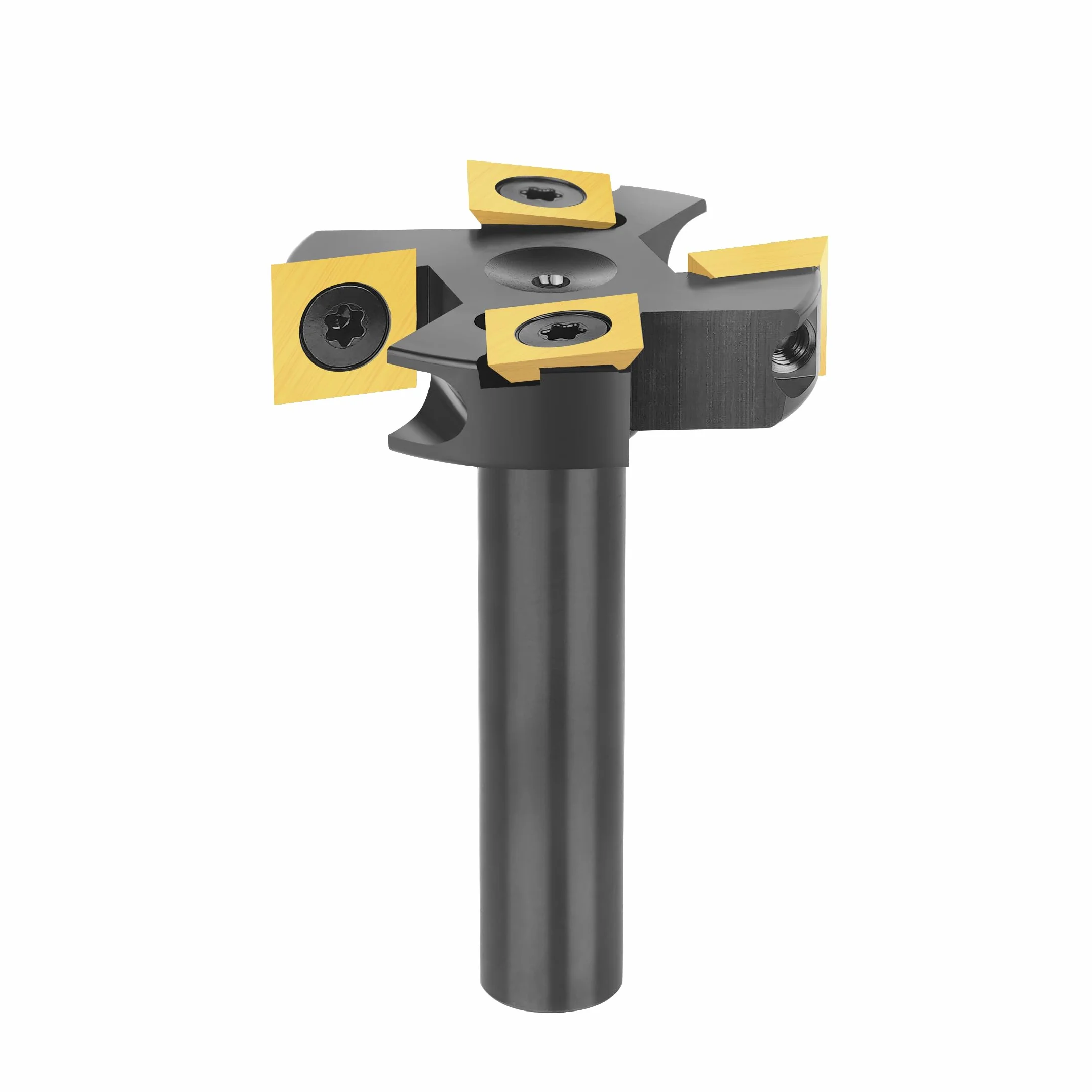 SpeTool Fresa per Spianare Fresa per Legno Diametro Gambo 12 mm Diametro di Taglio 45 mm Fresa a Spianare 2+2 Inserti in Carburo di Tungsteno Fresatrice Verticale Legno con Rivestimento ATS Fresa CNC