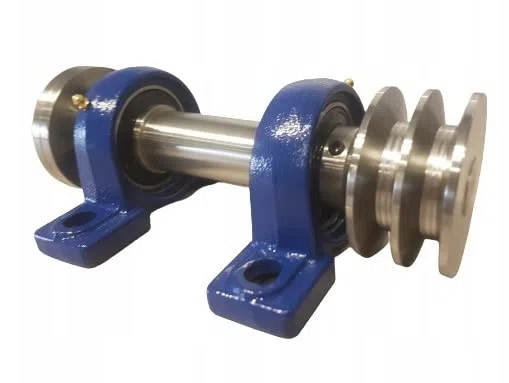 Albero per sega circolare 30 x 250 con puleggia trapezoidale 2 x 13 90 mm, filettatura sinistra UCP 207