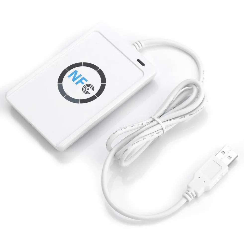 DEWIN Lettore NFC, ACR122U NFC Writer Lettore e Scrittore NFC Lettore Cie NFC RFID ACR122U ISO 14443A/b Software Gratuito in Bianco NFC Card Lettore Cie USB