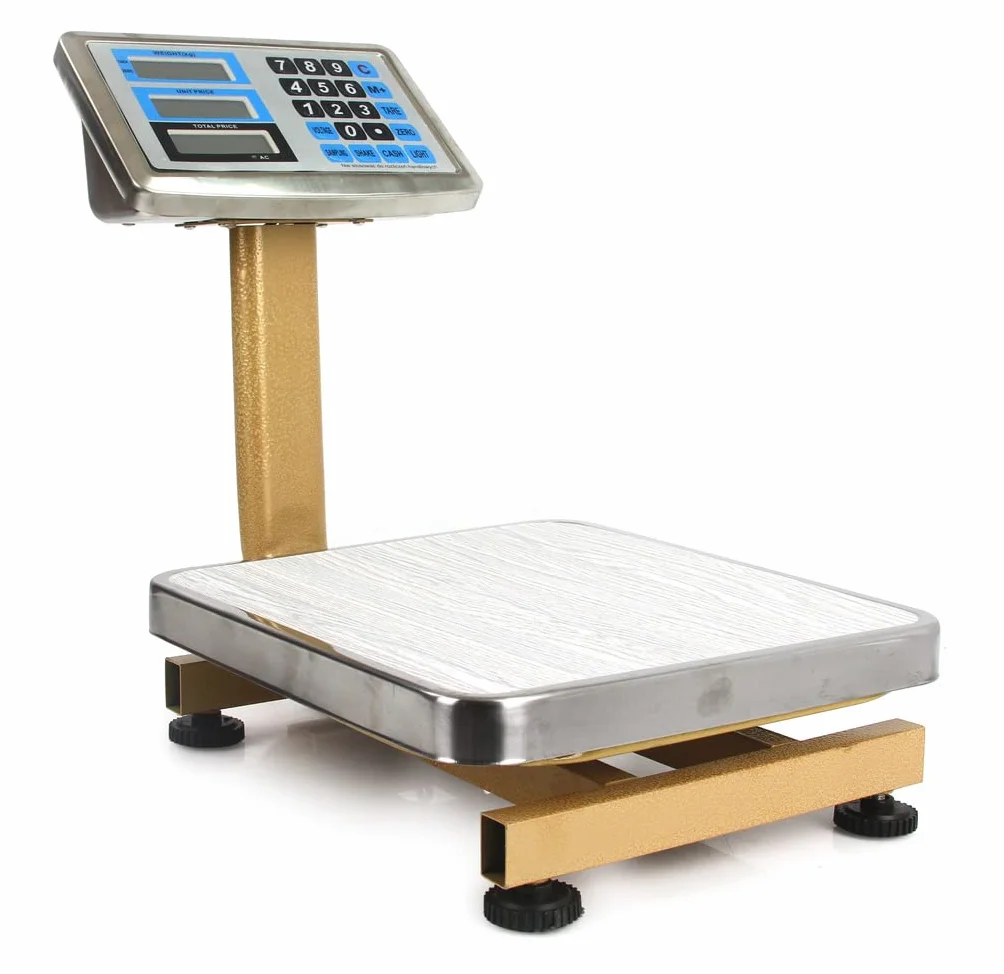 Bilancia Elettronica Industriale Display Digitale Acciaio Piattaforma Pieghevole 60kg