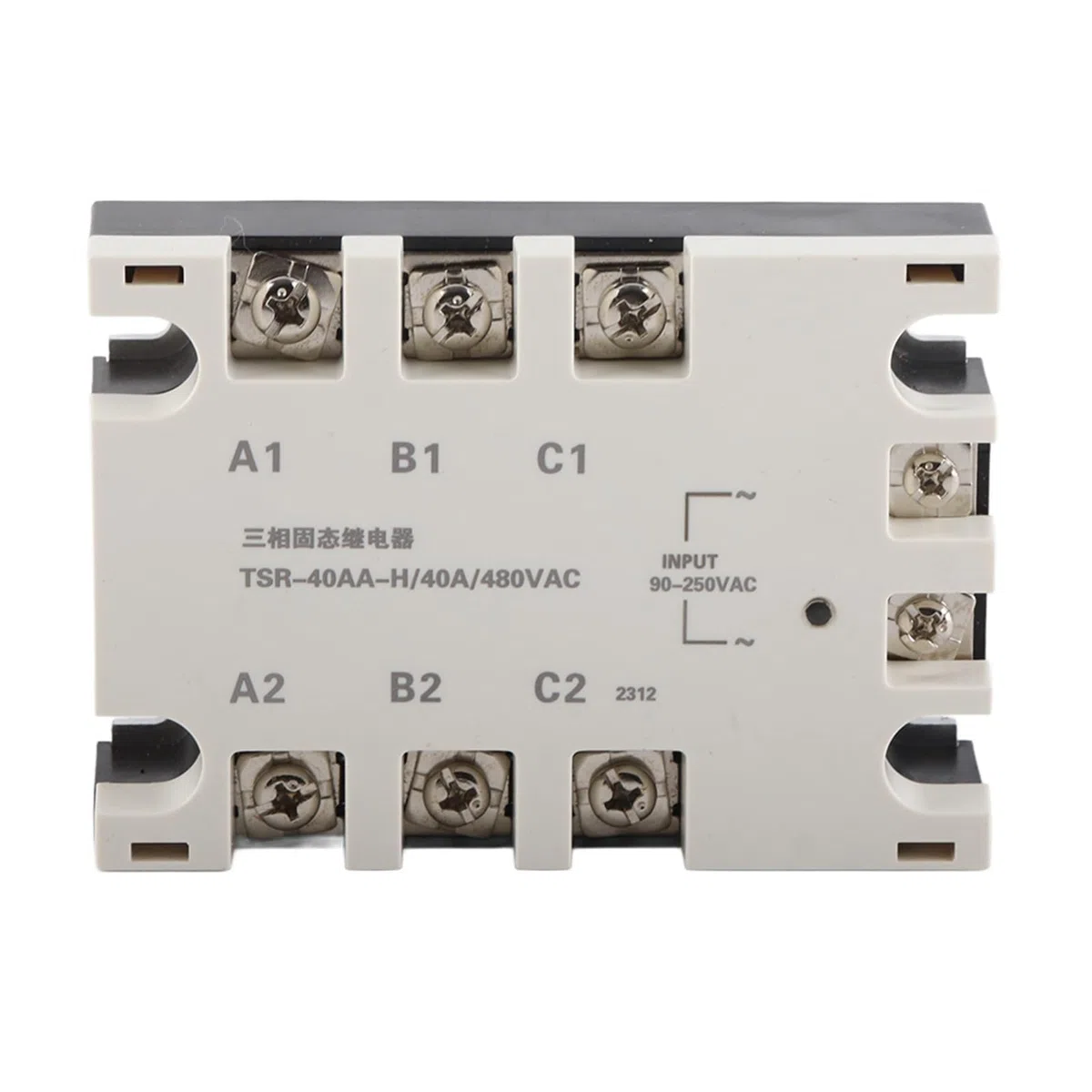 Relè a stato solido trifase 40A CA SSR 90‑250VAC Carico 24‑480VAC TSR‑40AA H per automazione industriale