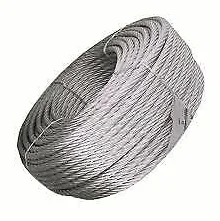 Cavo Acciaio 8 mm 50 MT 2000 KG Carico Rottura Zincata
