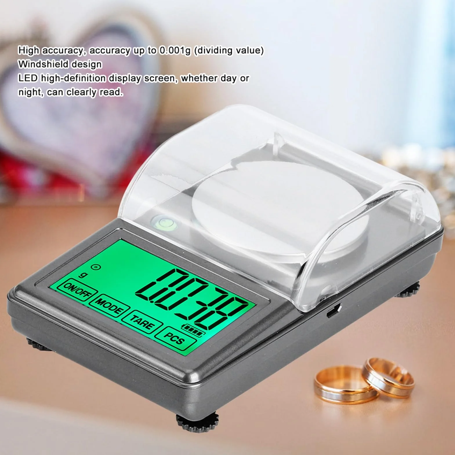 50g / 0 . 001g Mini bilancia digitale per gioielli ad alta precisione Bilancia elettronica portatile Bilancia da laboratorio Bilancia da laboratorio