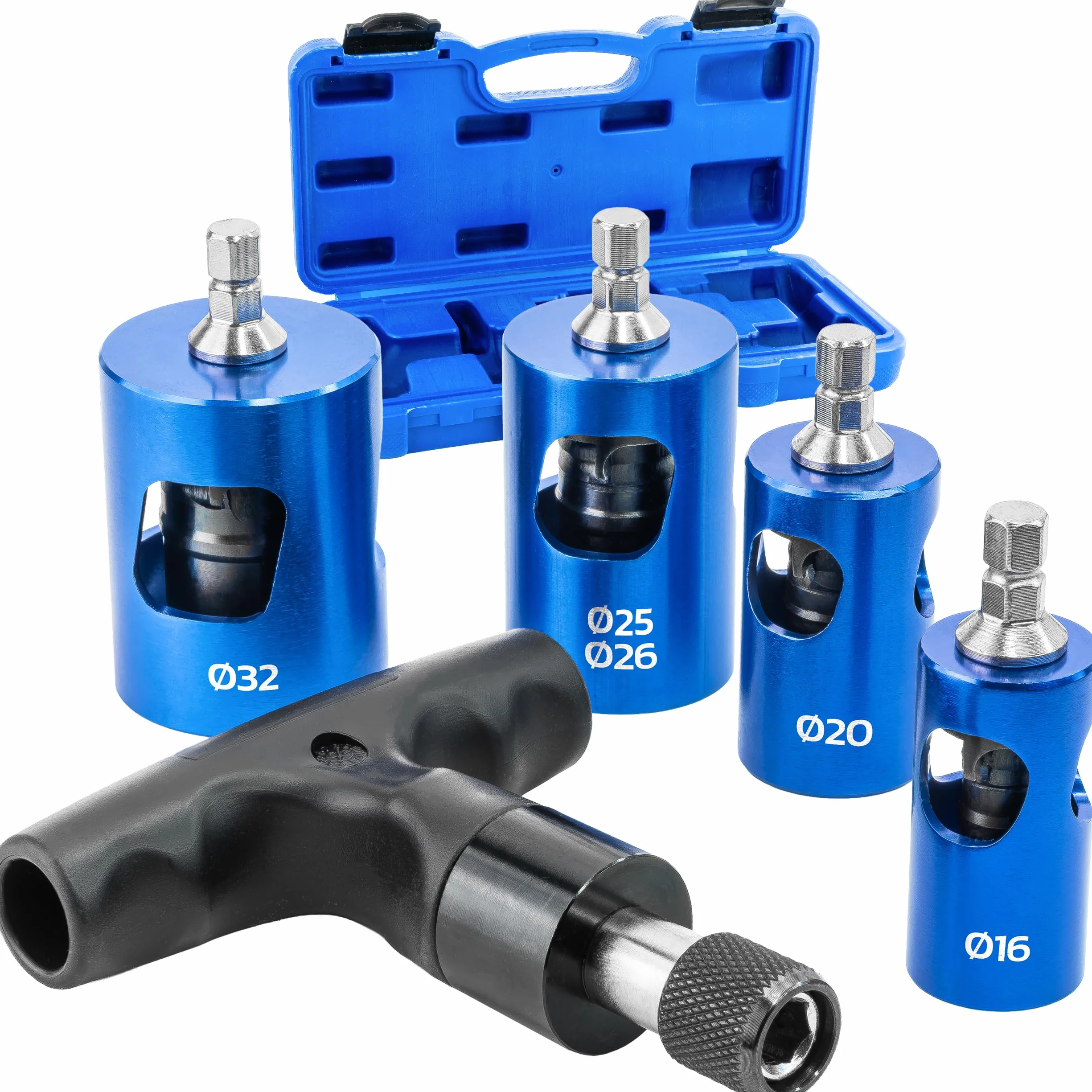 Kit Svasatore Calibratore Multistrato 16-32 mm 4 Bussole Valigetta