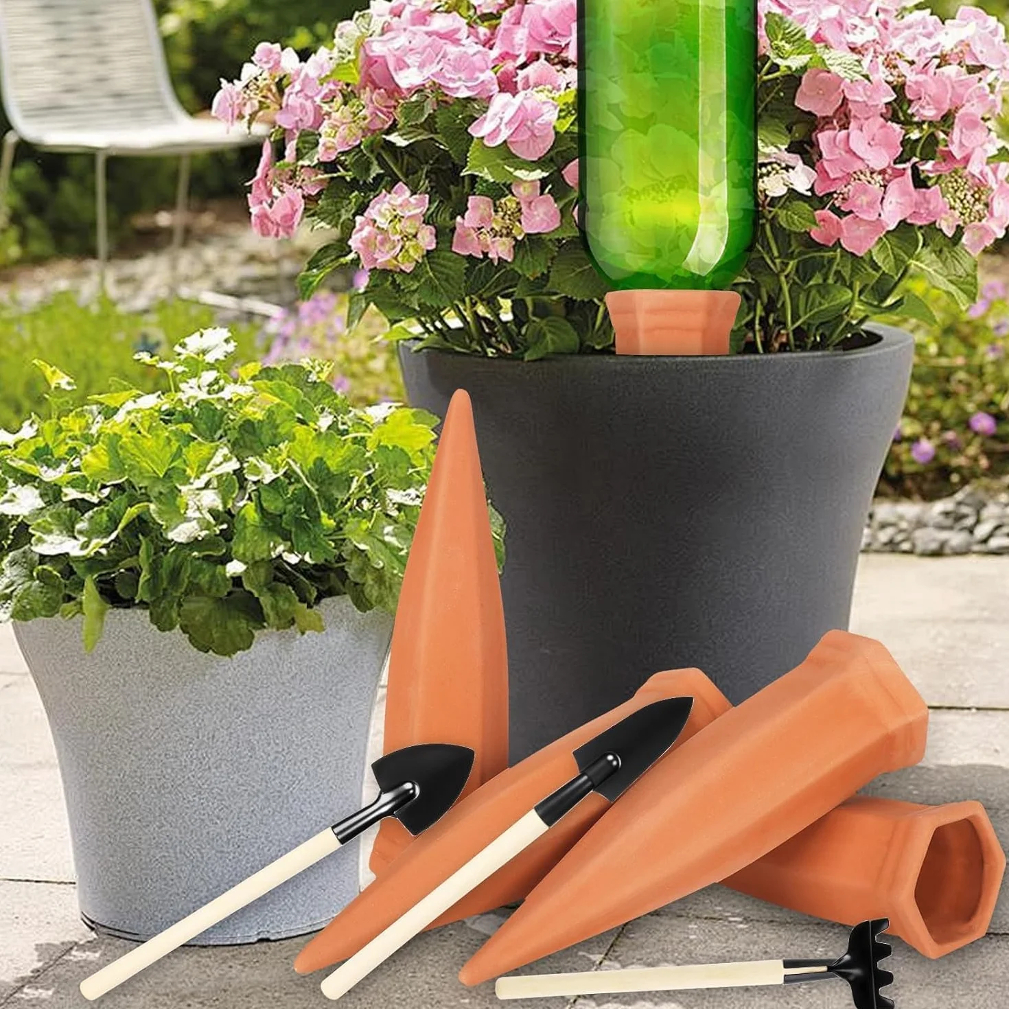 Coni Irrigatori per Piante,Strumenti per Irrigazione,Irrigazione Automatica per Piante da Interno,Kit da 8 Coni per Piantes,Pianta Acqua Dispositivi per Giardino Casa All'aperto per Vacanza