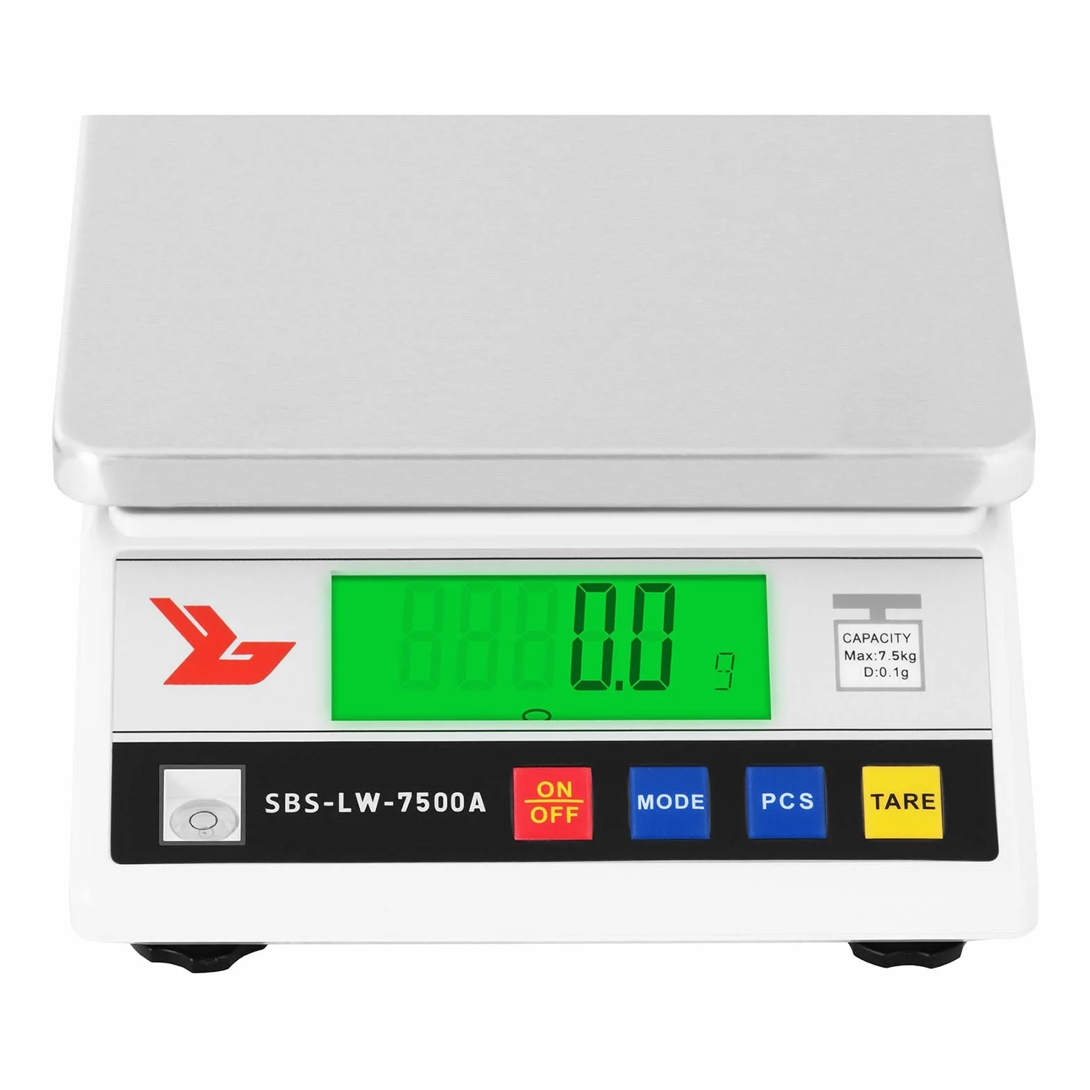 Steinberg Bilancia di precisione cucina professionale 7500 g/0,3 g superficie di pesatura 18 x 18 cm