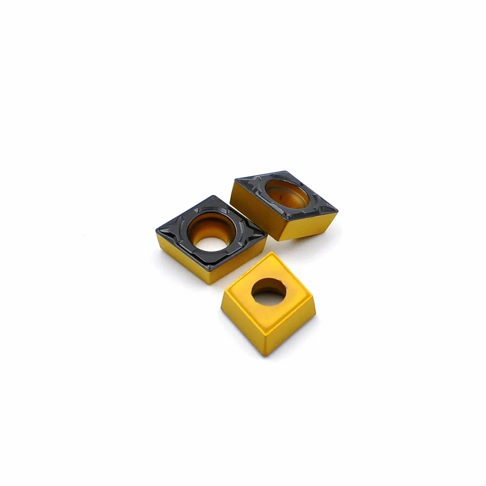 Inserti per tornitura CCMT32.51 CCMT09T304-PF metallo duro integrale per taglio finitura acciaio 10 pezzi