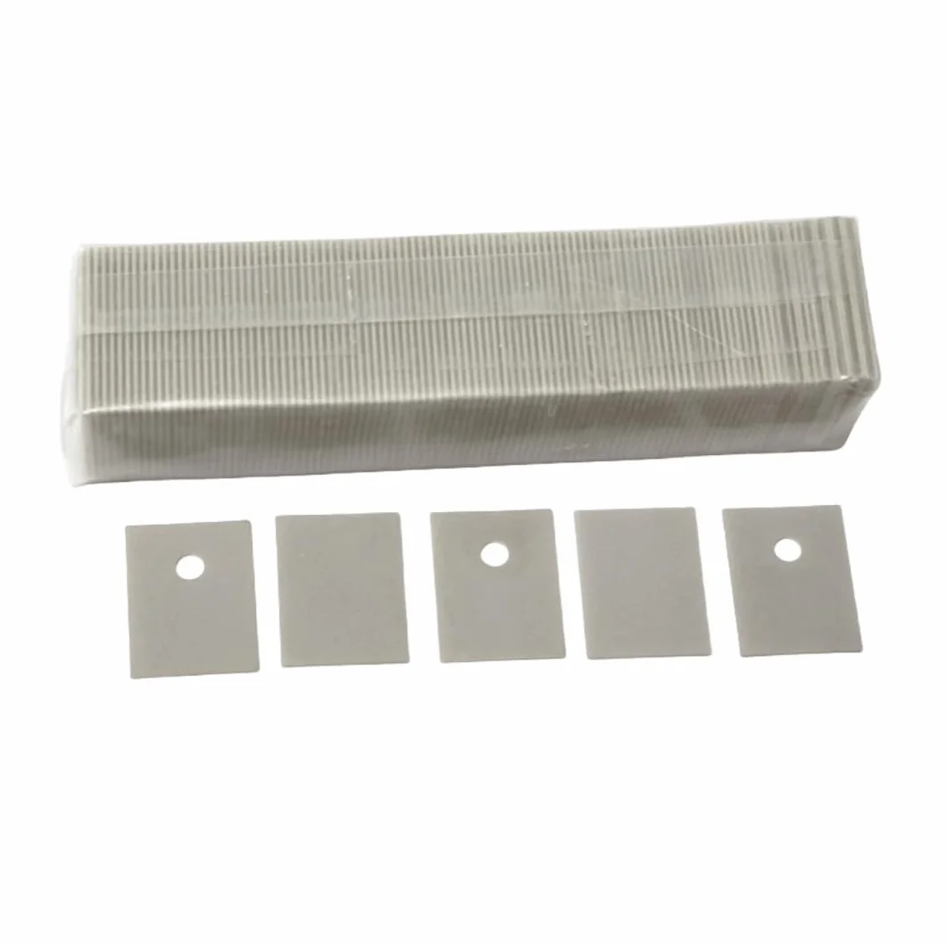Foglio ceramico di nitruro di alluminio ALN - Conduttività termica ultra elevata 170 W for applicazioni di tubi MOS ad alta potenza(14 * 20 * 1.0mmWith Hole 100pcs)