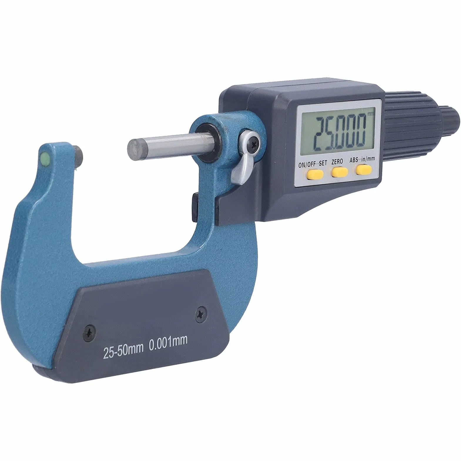 Micrometro Digitale 25-50 mm 0,001 mm LCD con Batteria Inclusa Spegnimento Automatico