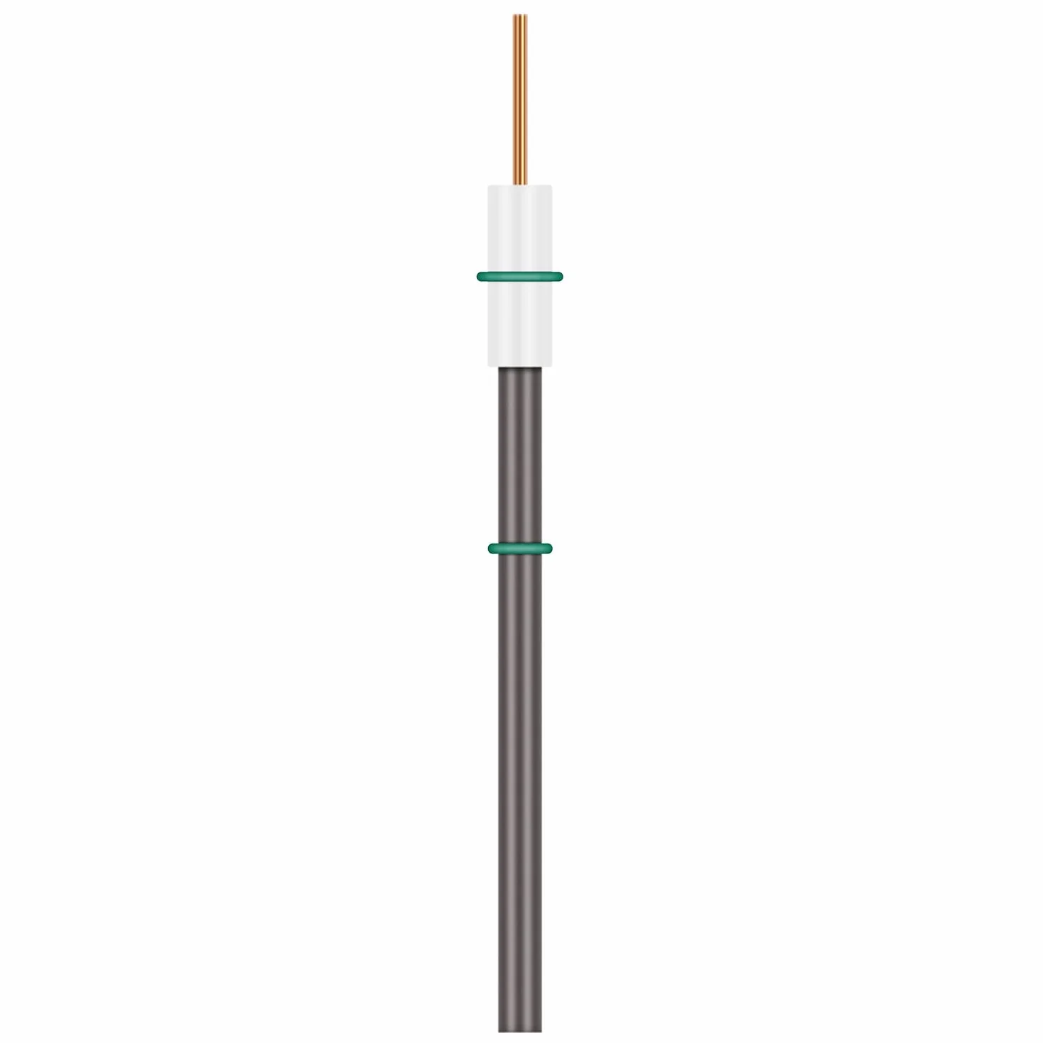 Asta Elettrodo di Grafite 99,95% con Adattatore in PTFE per Cella Elettrolitica