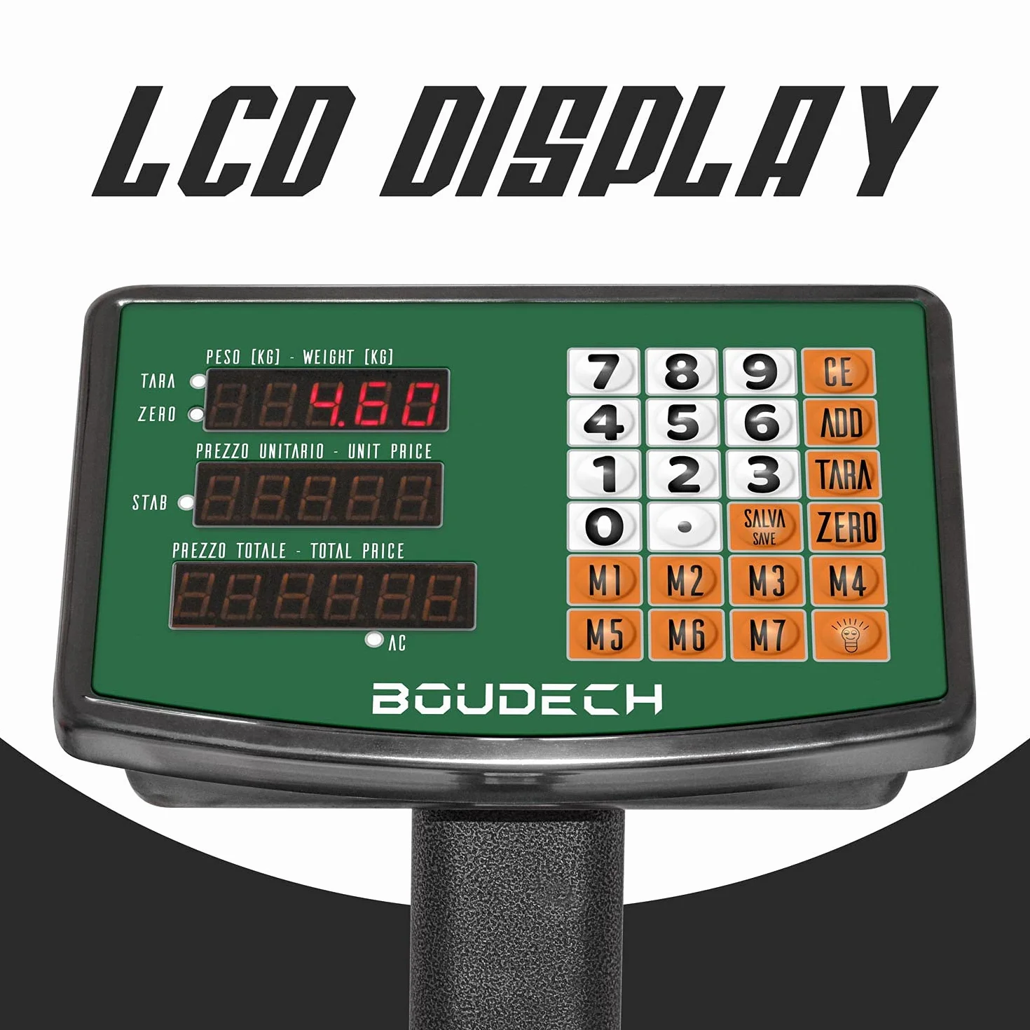 Bilancia Industriale Digitale AGRAM 300 300 kg Piattaforma Elettronica LCD CE