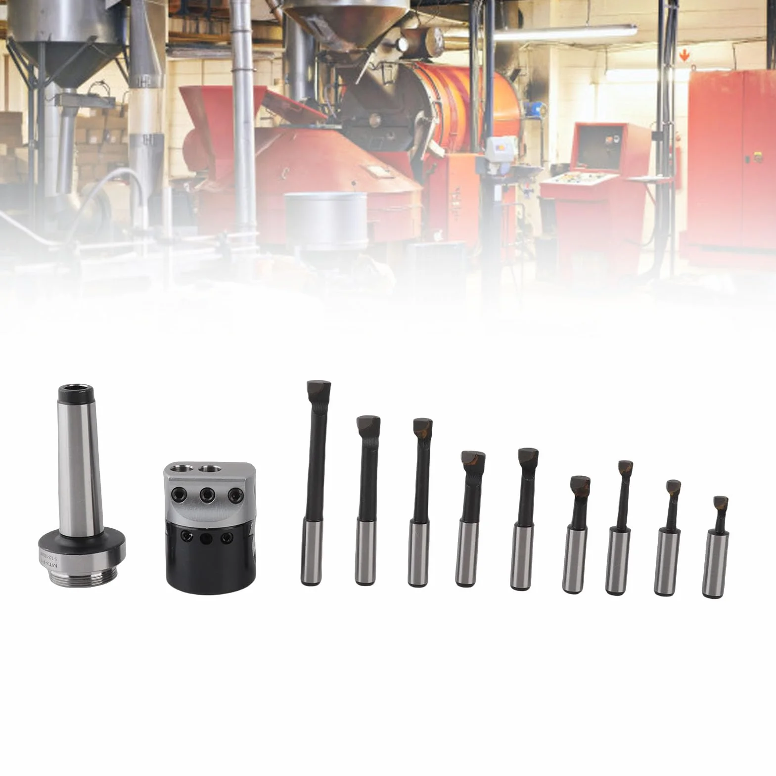 Testa di Alesatura in Acciaio Al Carbonio F1 1-1/2-18UNF M12 MT3 per Fresatrici CNC