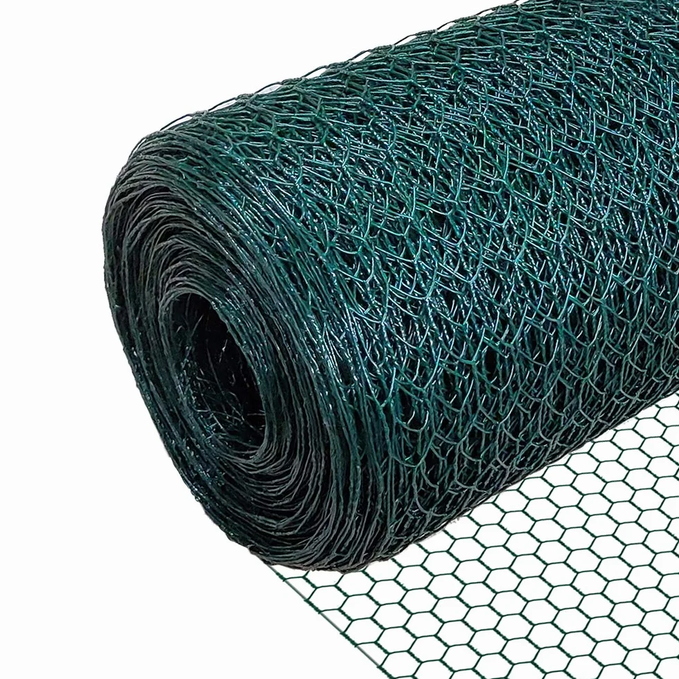 Rete Metallica Plastificata Maglia Esagonale 13mm 100cm x 25m Verde