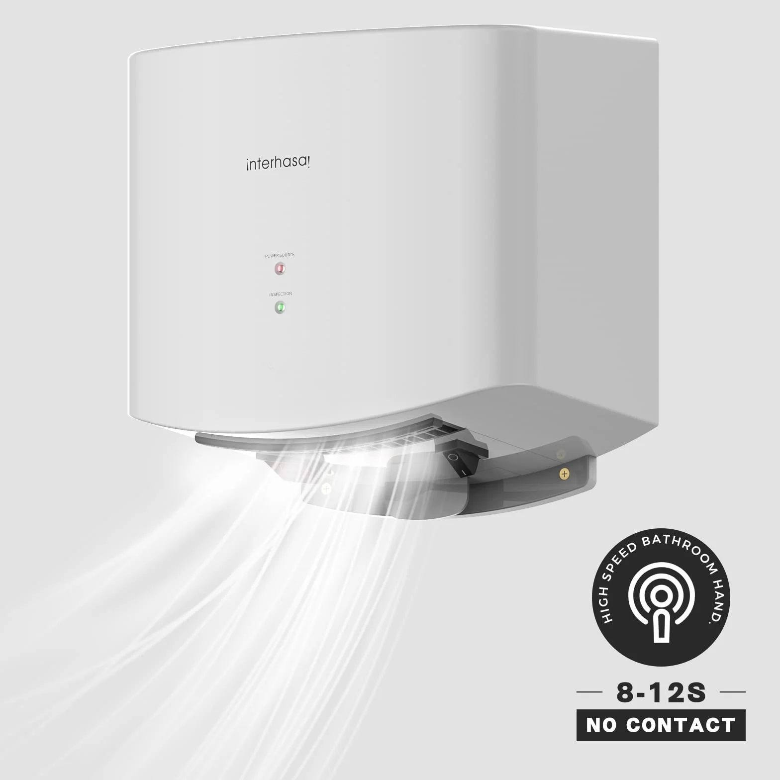 Asciuga Mani a Infrarossi Silenzioso 1250 W Bianco