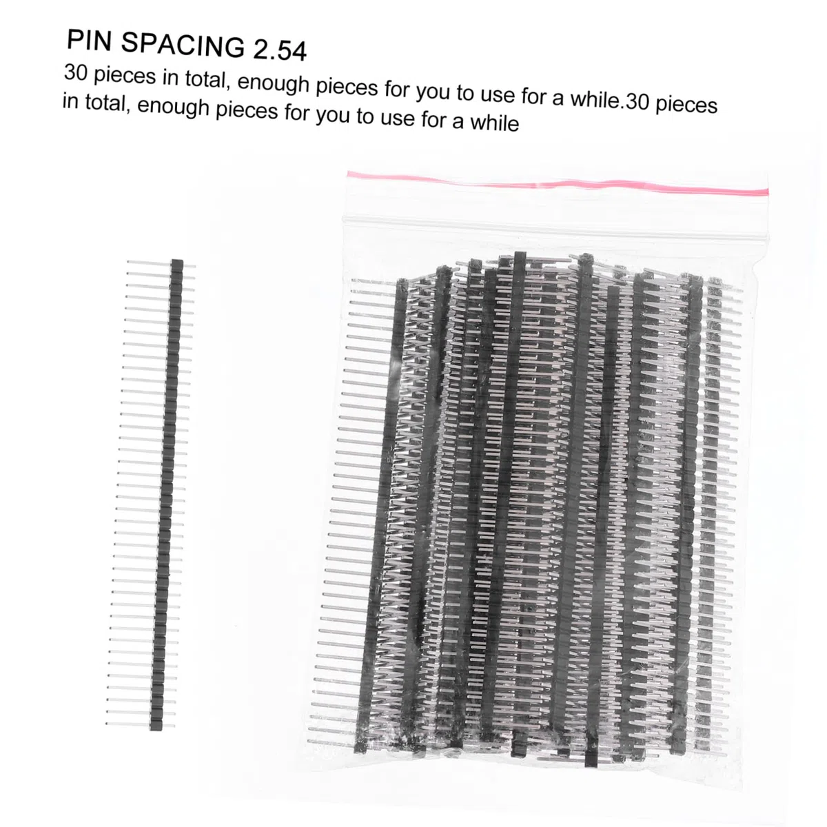 30 pezzi Connettori Pin Maschio Singolo per Pcb Accessori Strip in Rame Placcato Oro per Collegamenti Circuiti Elettronici