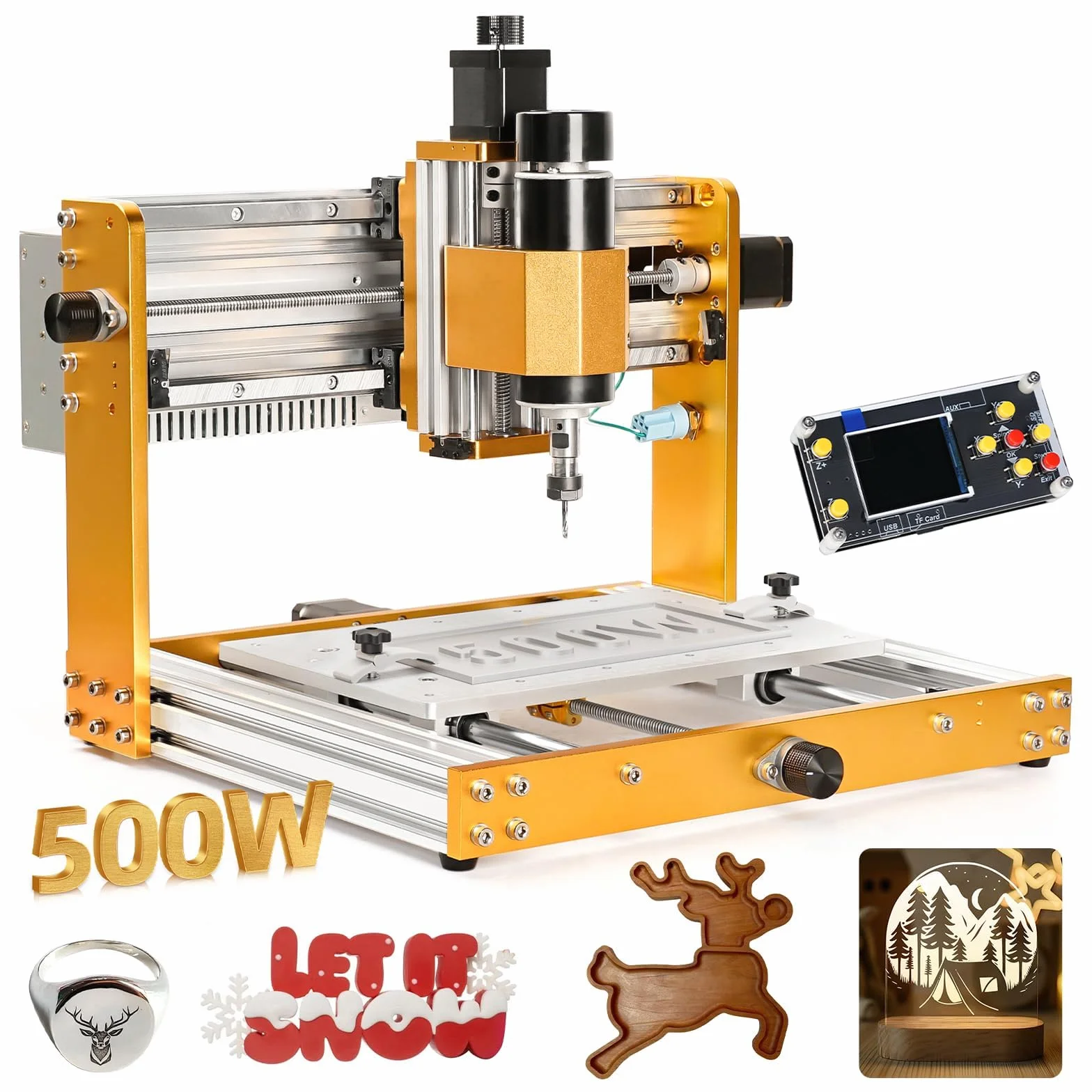 Lunyee 3018 Pro Ultra Fresatrice CNC interamente in metallo da 500 W, Interruttori di limite della Fresatrice per incisore a 3 assi aggiornati e Arresto di emergenza con controllo offline GRBL per me