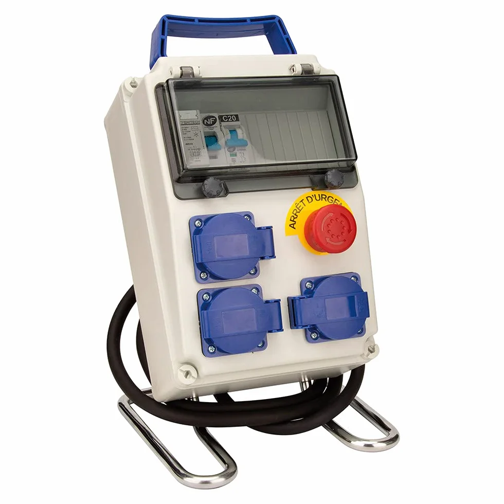Zenitech 150254 Box 8 Moduli IP54, Bianco/Blu