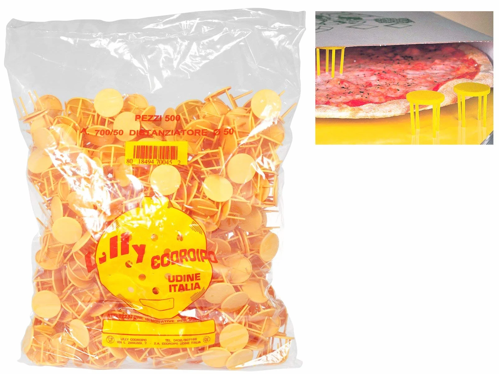 Distanziatori per Pizze in Plastica 500 Pezzi