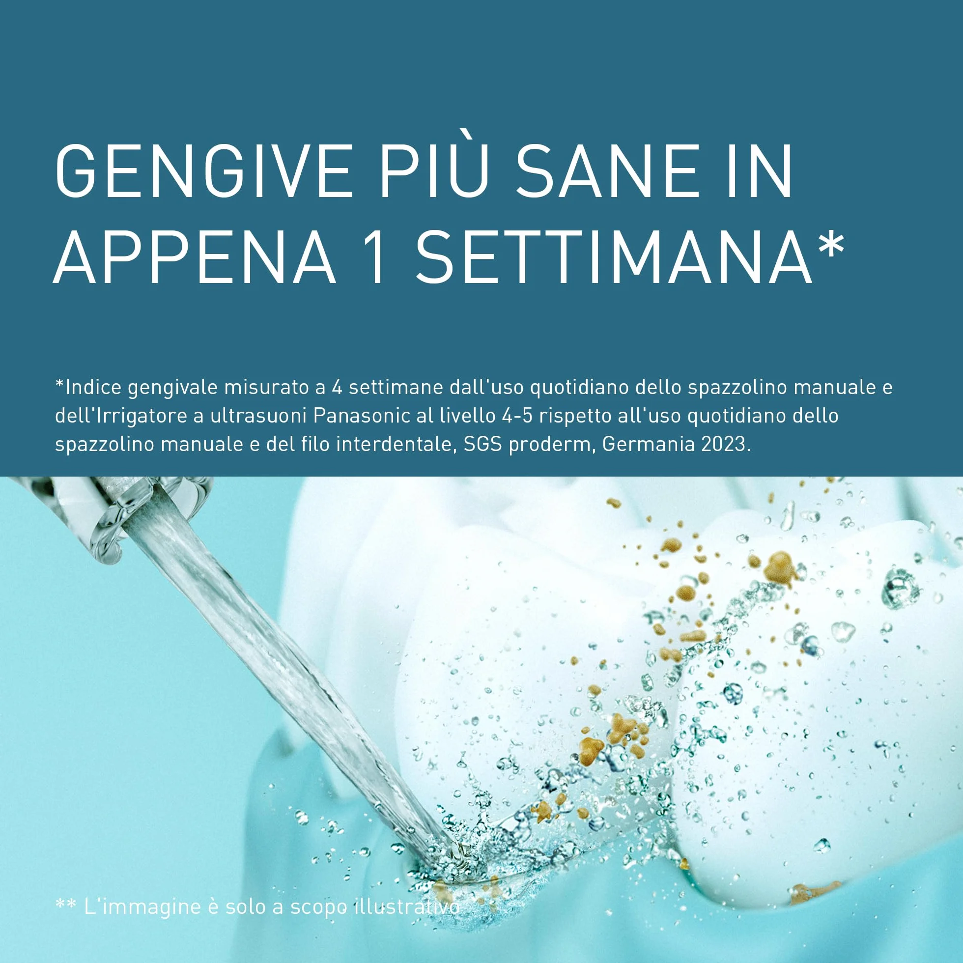 Panasonic Serie 800 Irrigatore Orale a Ultrasuoni EW-DJ86-K503, Idropulsore dentale, 200ml, 1 Ugello a Ultrasuoni e 1 Ugello Ortodontico, 5 Impostazioni di Pressione, Accessorio da Viaggio, Nero