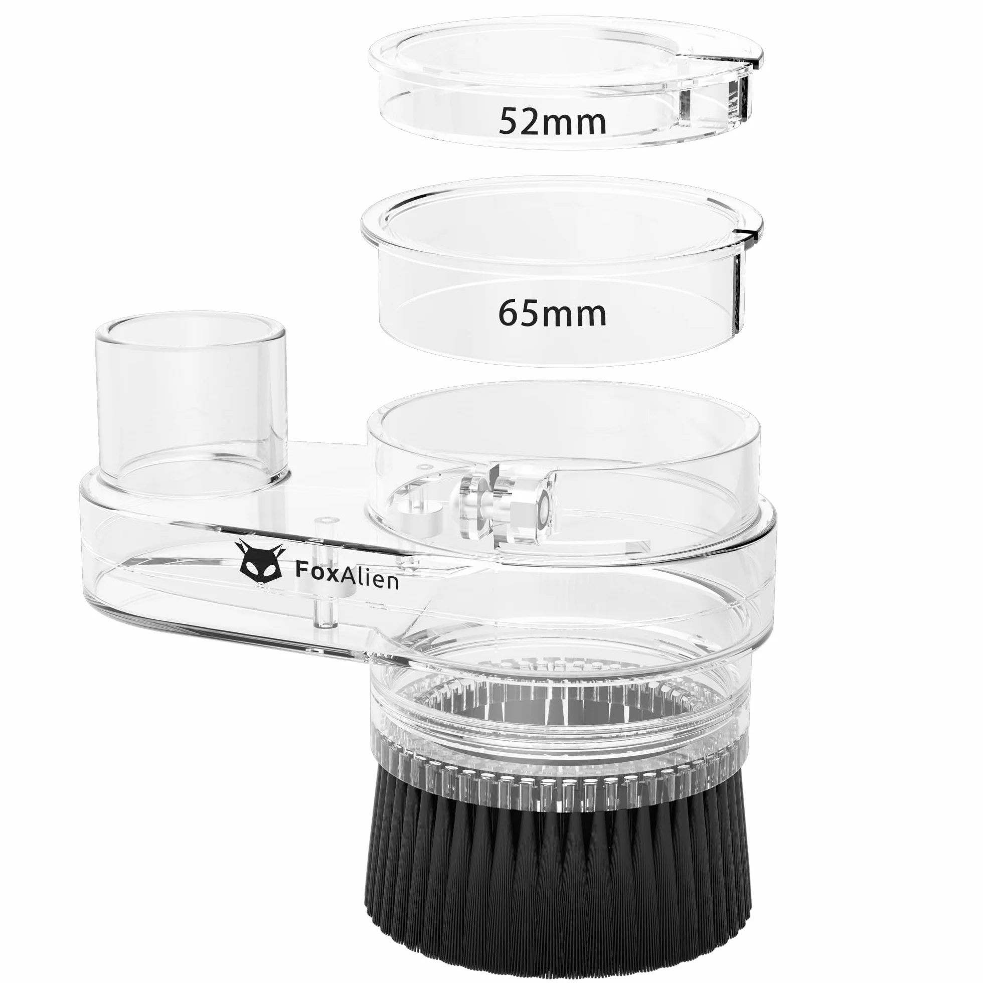 FoxAlien Diametro 69 mm Dust shoe per fresatrice CNC, Compatibile con motore a mandrino da 52 mm e fresa da 65 mm, diametro tubo flessibile 38 mm