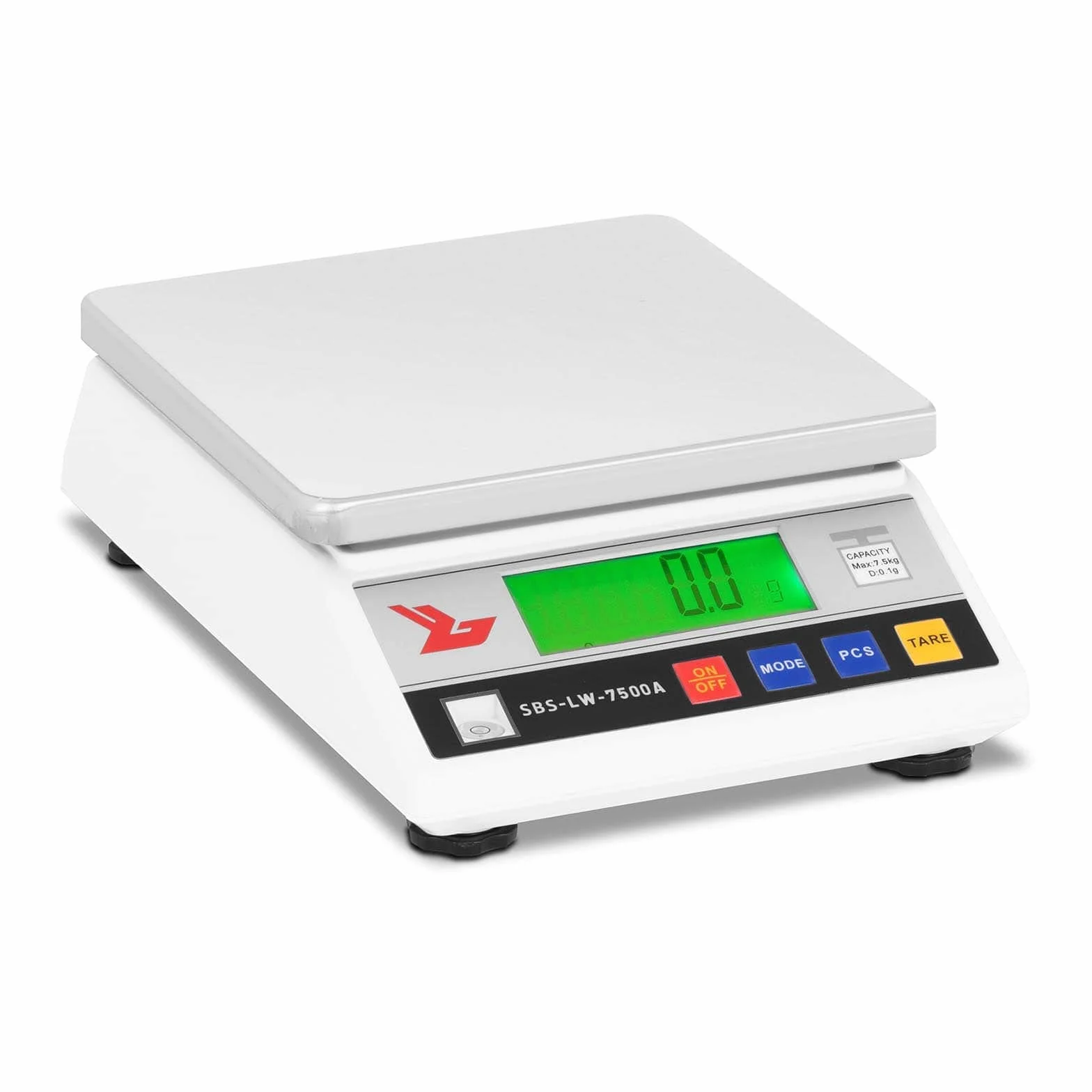 Steinberg Bilancia di precisione cucina professionale 7500 g/0,3 g superficie di pesatura 18 x 18 cm