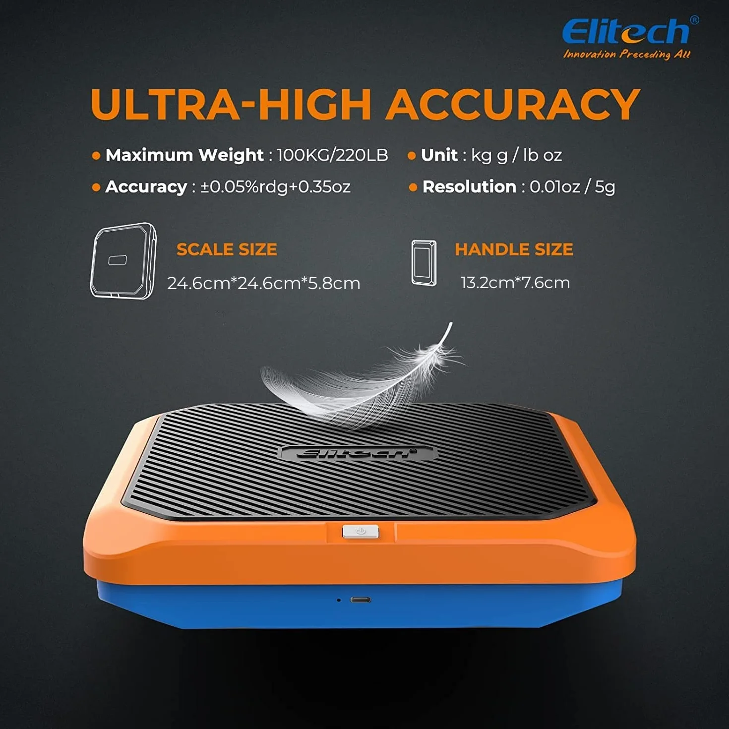 Elitech Bilancia per Refrigerante Intelligente, 100KG / 220LB, Touch Screen, HVAC, Bilancia per Refrigerante con Recupero di Refrigerazione Automatico dell'aria Condizionata, Wireless SRL-100