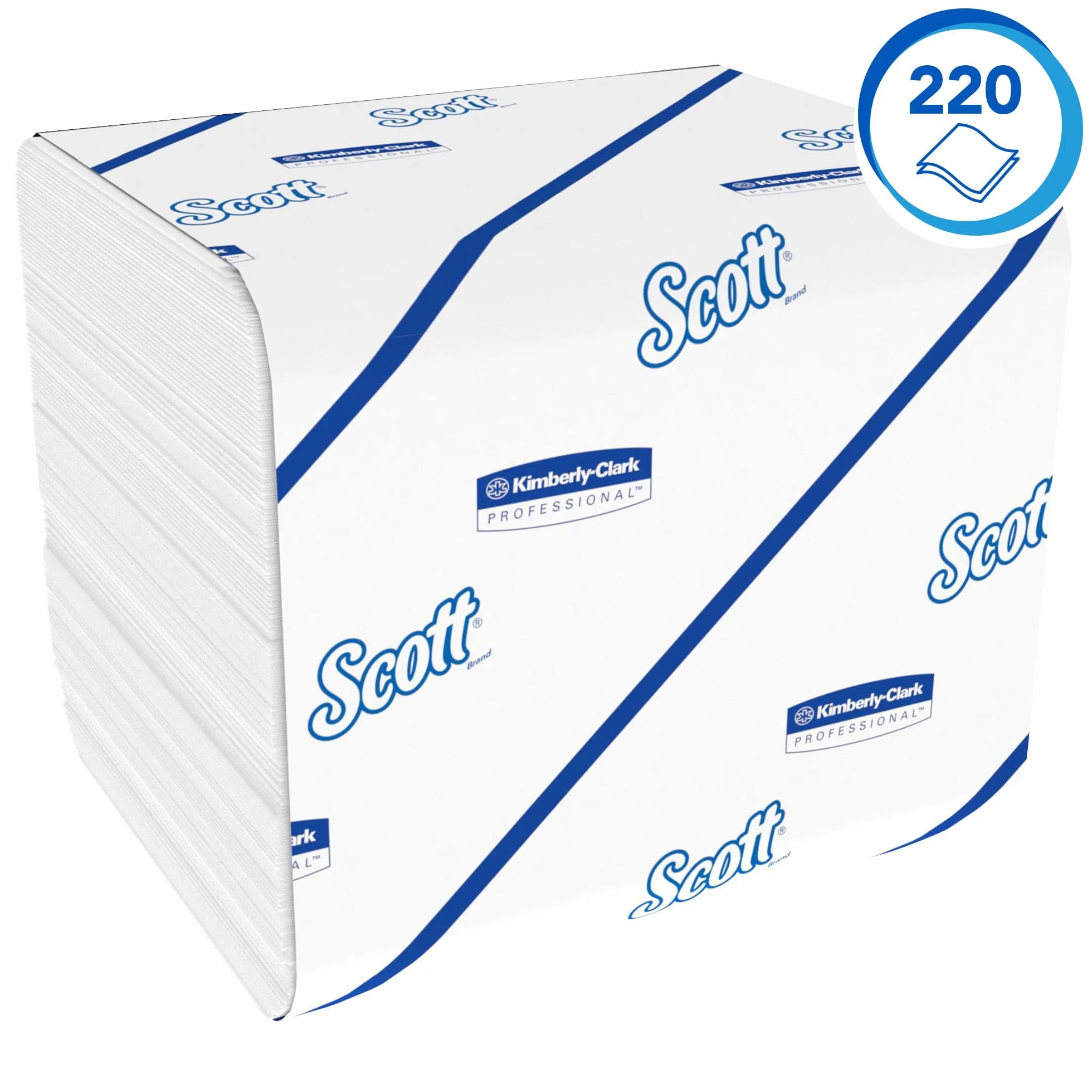 Scott Control carta igienica interfogliata 8509 2 veli 100% materiale riciclato 36 x 220 fogli Bianco