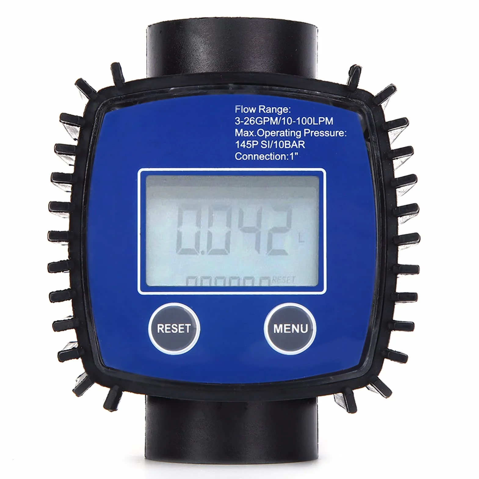 Flussometro Ad Alta Precisione 5-120 L/min 1 Pollice Filettatura Interna Misuratore di Portata con Display Digitale per Acqua Olio Fluidi