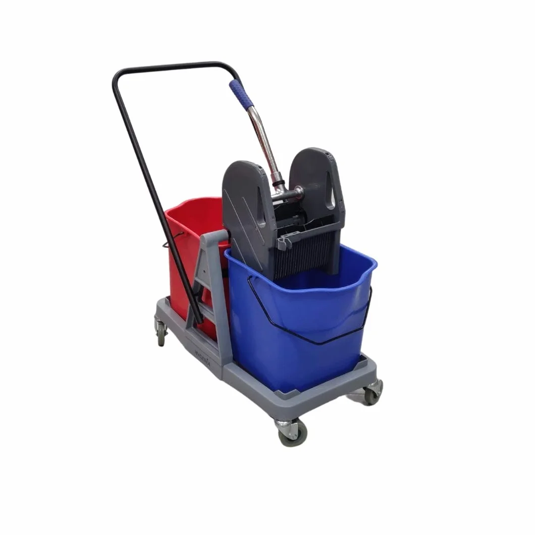Carrello doppia vasca 50 Lt due secchi con strizzatore
