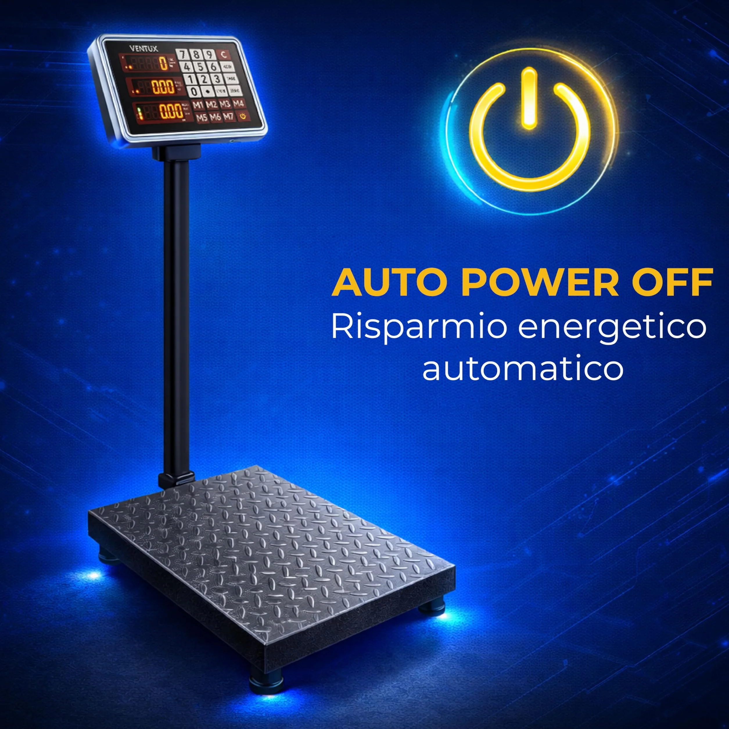 Bilancia Elettronica da Pavimento 300 kg LCD 50g Memoria 7 prezzi